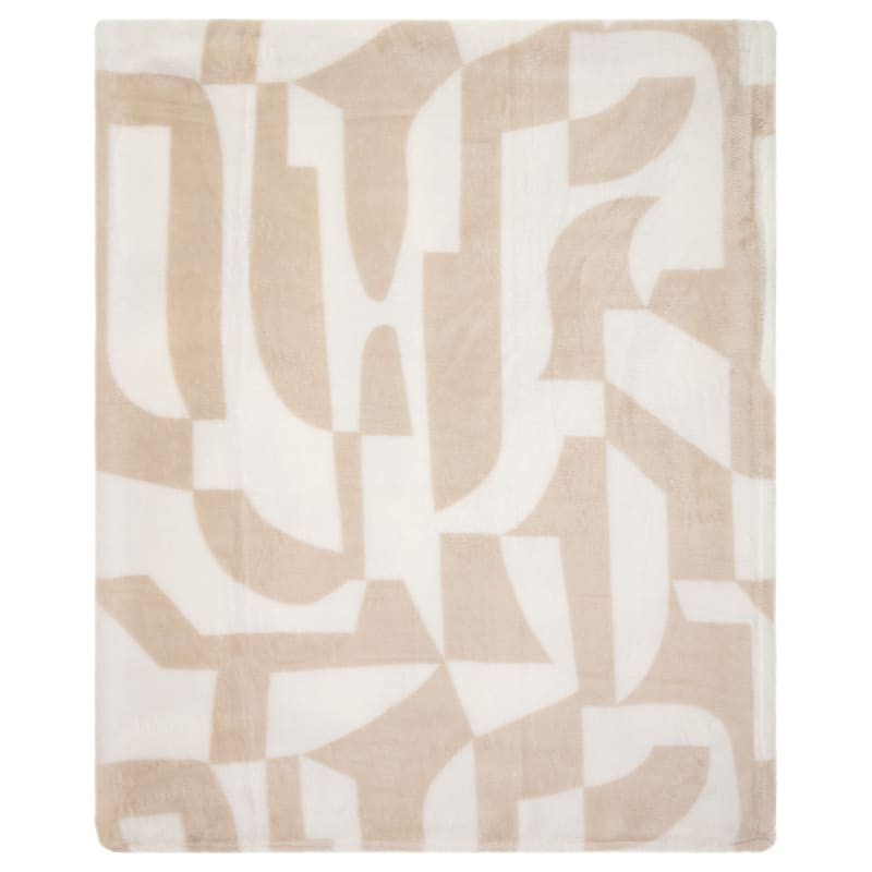 Japandi Calm Abstract Fleece Throw 130 x 160cm | Throws | B&M