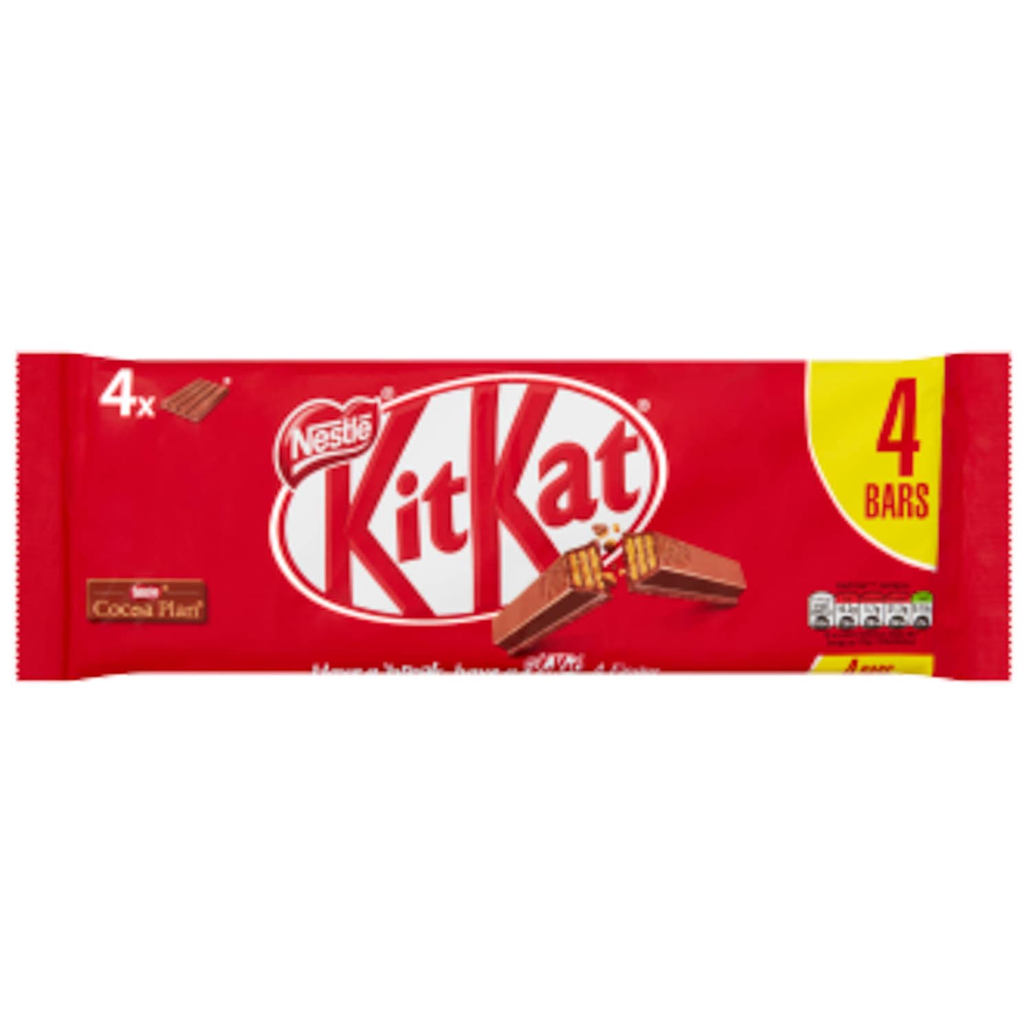 Kit Kat 4 Finger 4pk Chocolate, Confectionery, Nestle