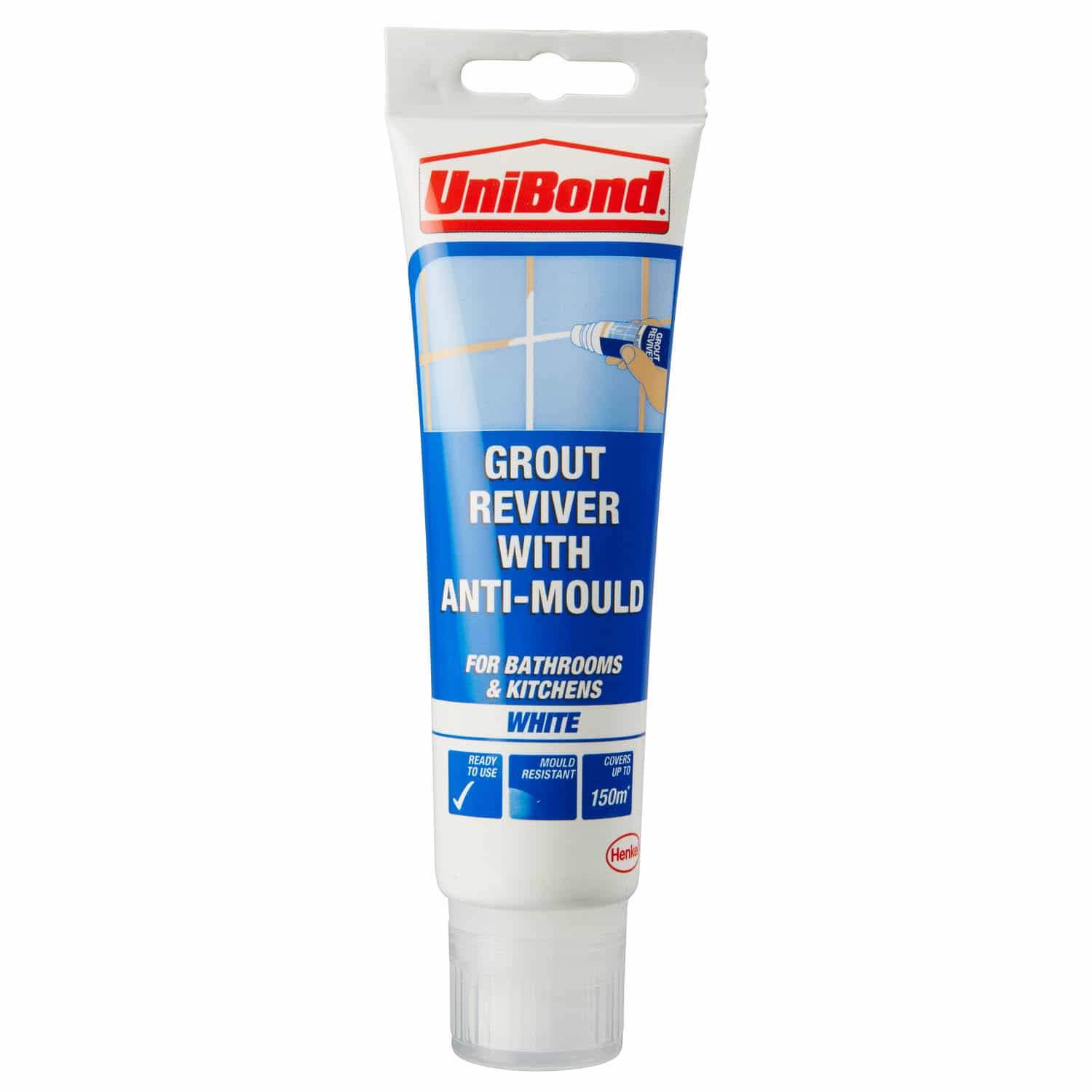 UniBond Grout Reviver White 125ml DIY, Decorating B&M