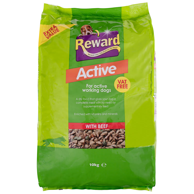 Reward Active Dog Food 10kg - Beef