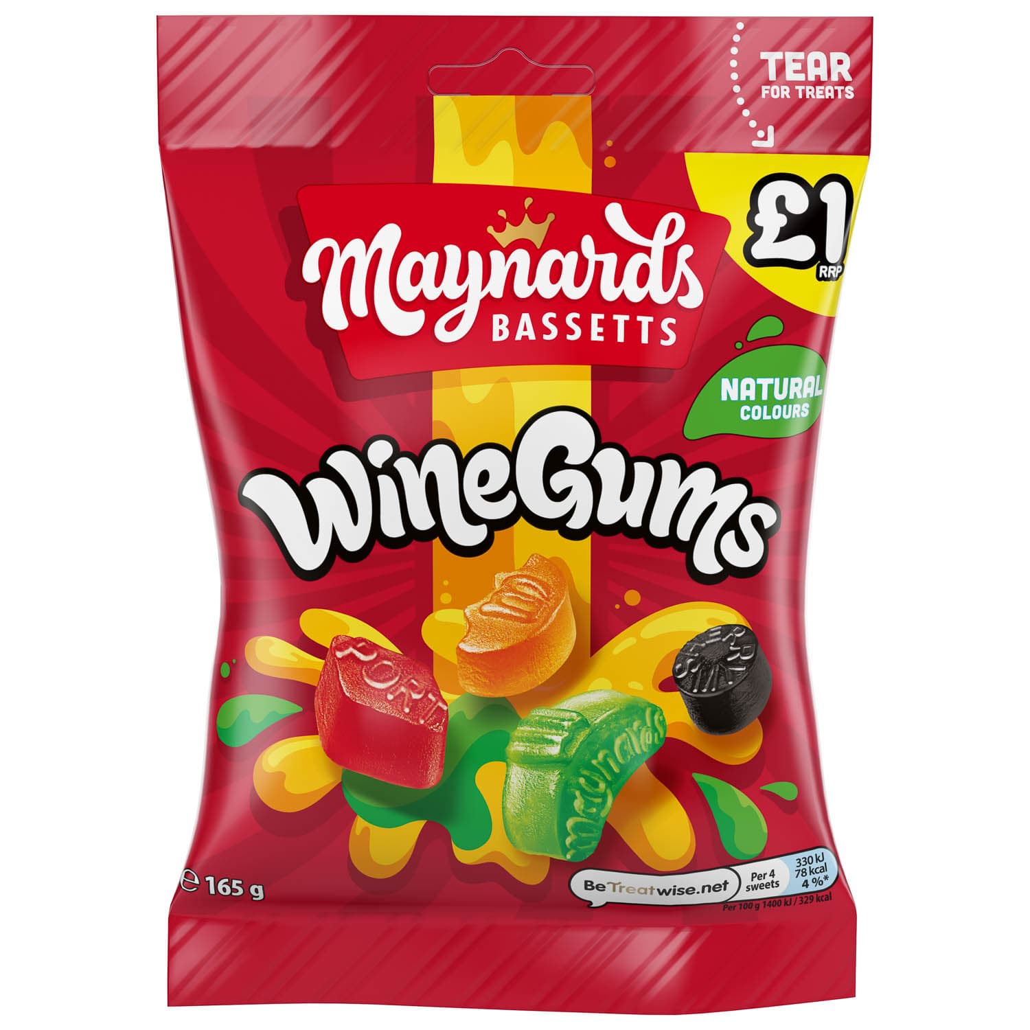 Maynards Bassetts Wine Gums 165g Sweets B&M