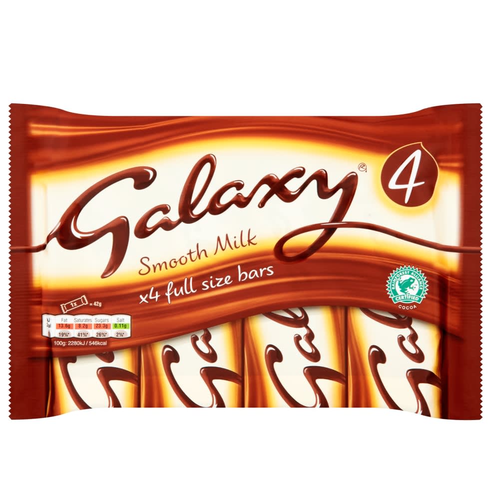 Galaxy Chocolate Bars 4 x42g
