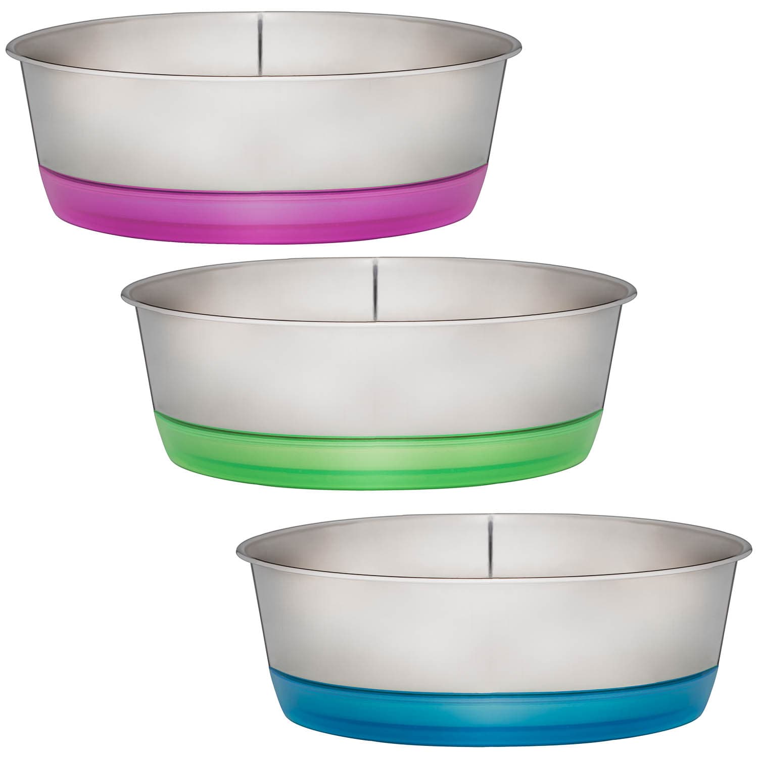 Non Slip Dog Bowl Ocean Blue Pets B&M