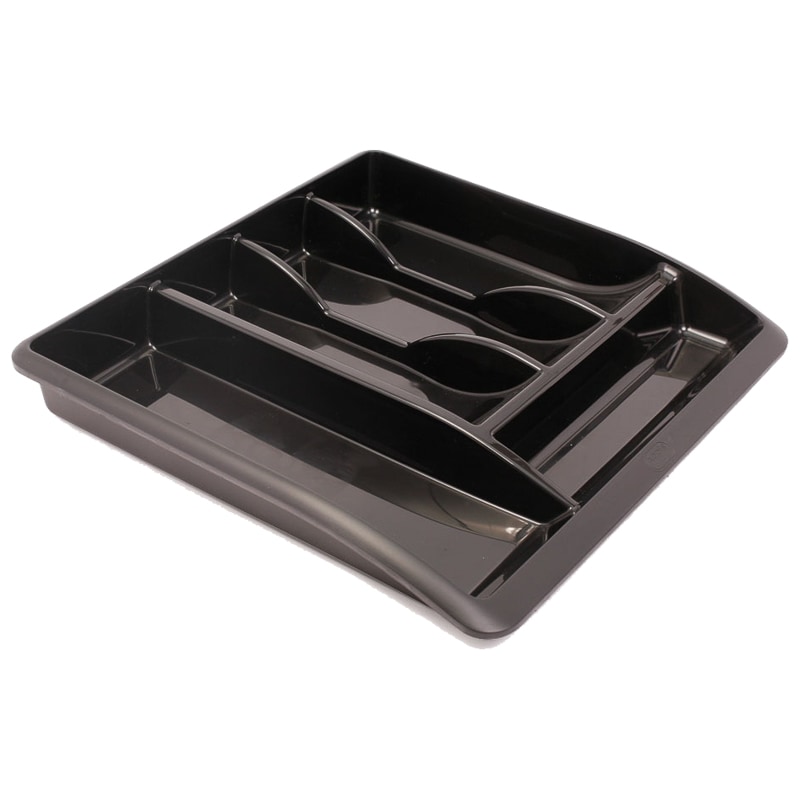 Addis Cutlery Drawer Organiser Black Kitchen Accessories B&M