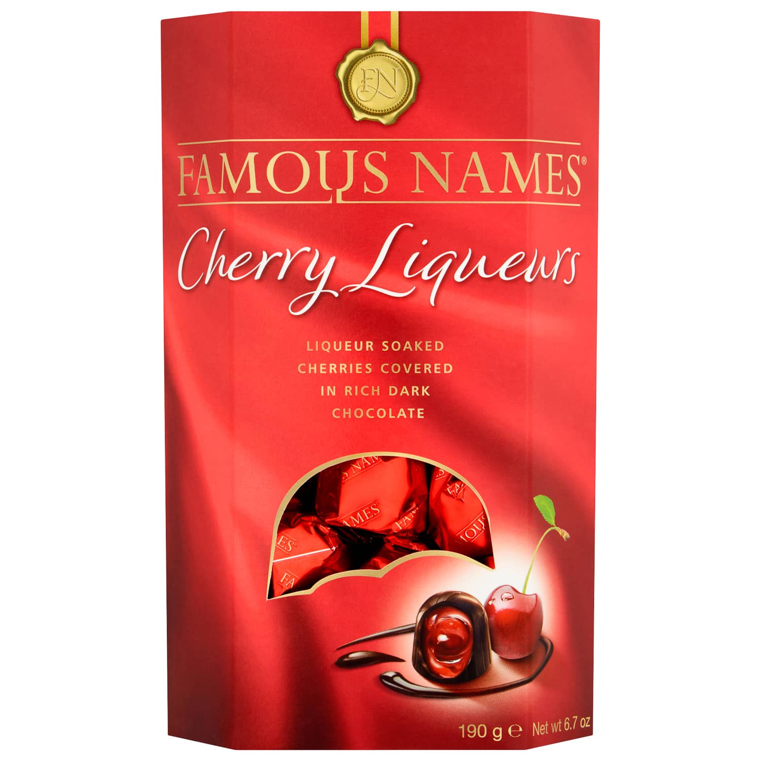 Famous Names Cherry Liquers 190g Chocolate Boxes B&M