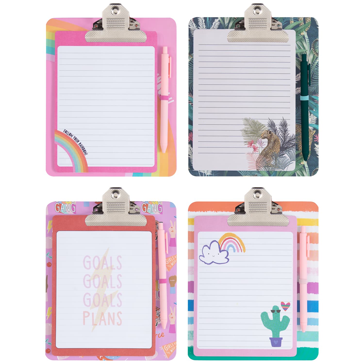 Clipboard & Notepad Leopard Stationery B&M