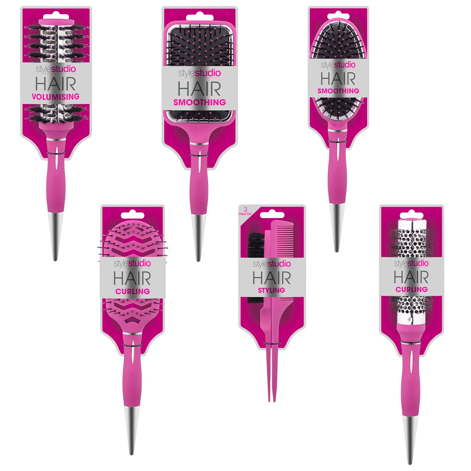 Style Studio Smoothing Cushion Paddle Hair Brush Hair Brush B&M