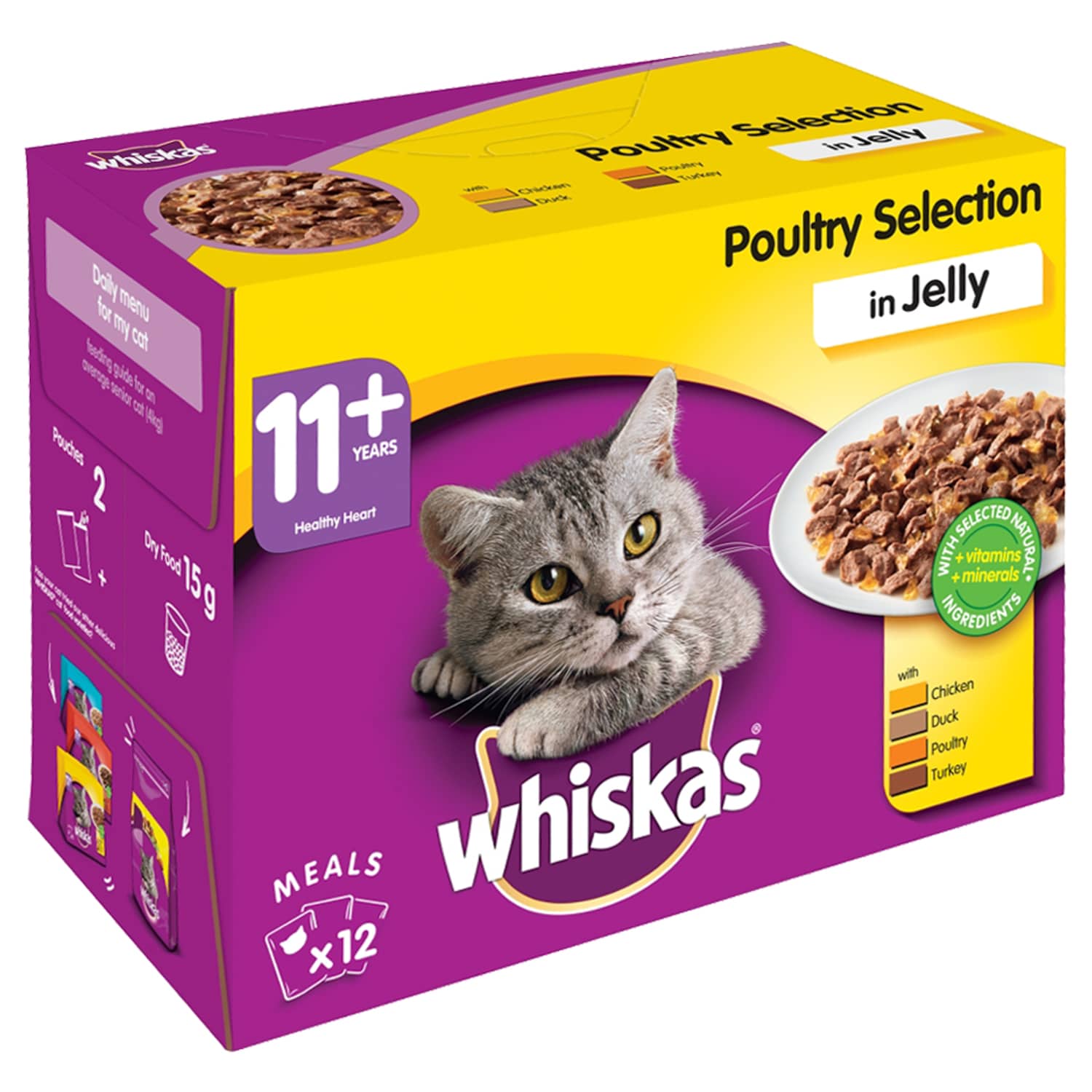 Whiskas Jelly Poultry Selection 12pk Cat Food B&M