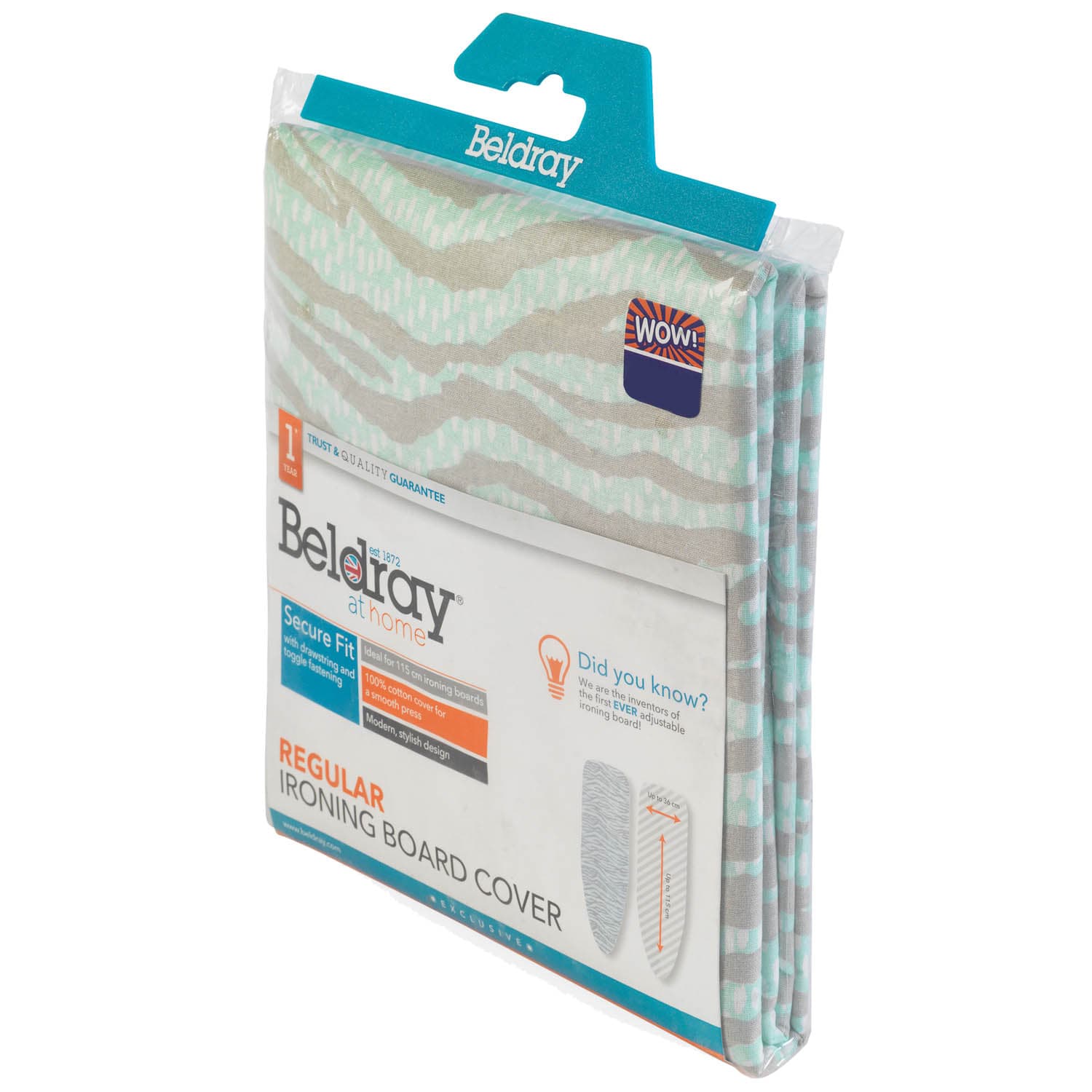 Beldray Ironing Board Cover Blue Laundry B&M