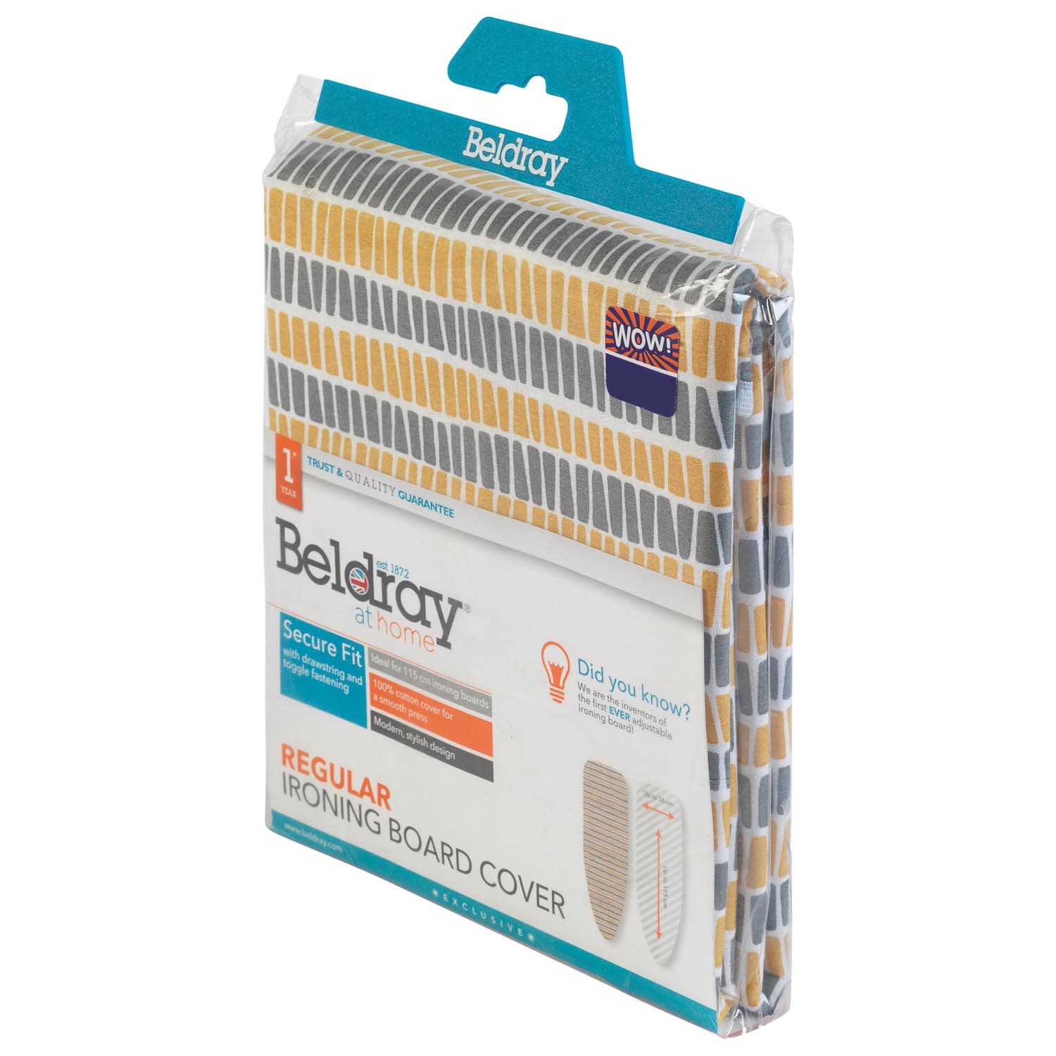 Beldray Ironing Board Cover Ochre Laundry B&M