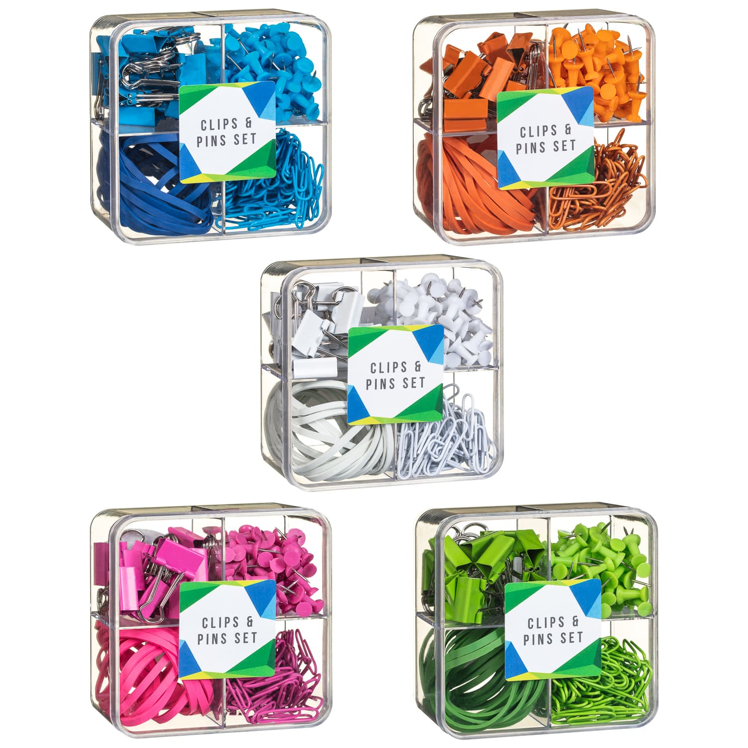 Clips and Pins Set Office Accessories, Stationery B&M