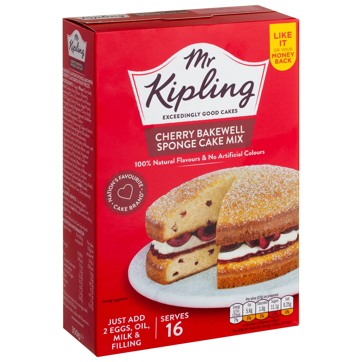 Mr Kipling Cherry Bakewell Sponge Cake Mix 350g Baking B&amp;M