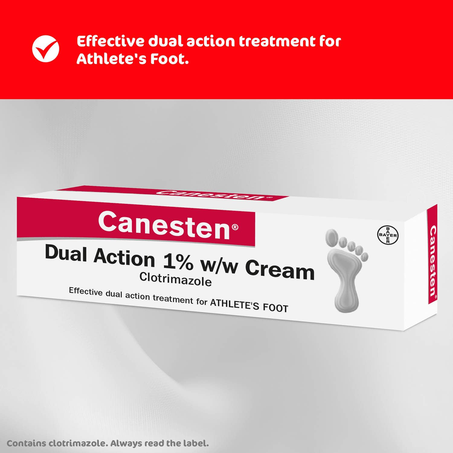 Canesten Dual Action Athlete's Foot Cream 15g Footcare B&M