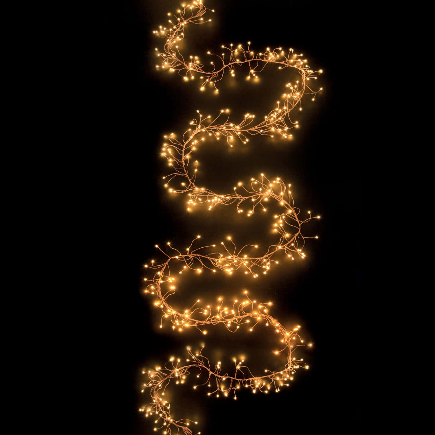 Metal Wire Cluster Christmas Lights 480pk Warm White Lights B&M