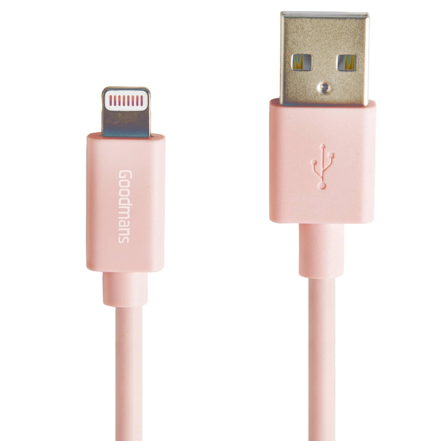 Goodmans Lightning USB Charging Cable Pink Mobile B&M