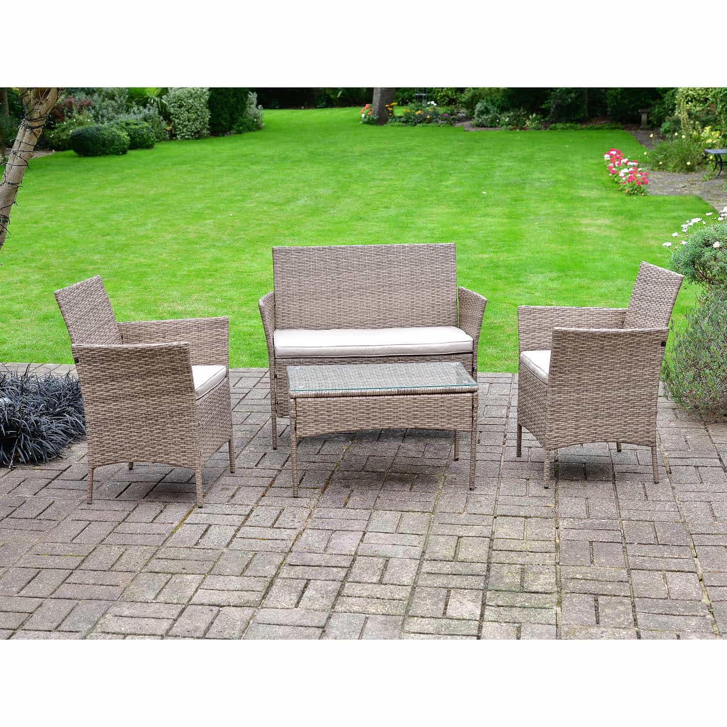 Valencia Sofa Set 4pc Garden Furniture B&M Stores
