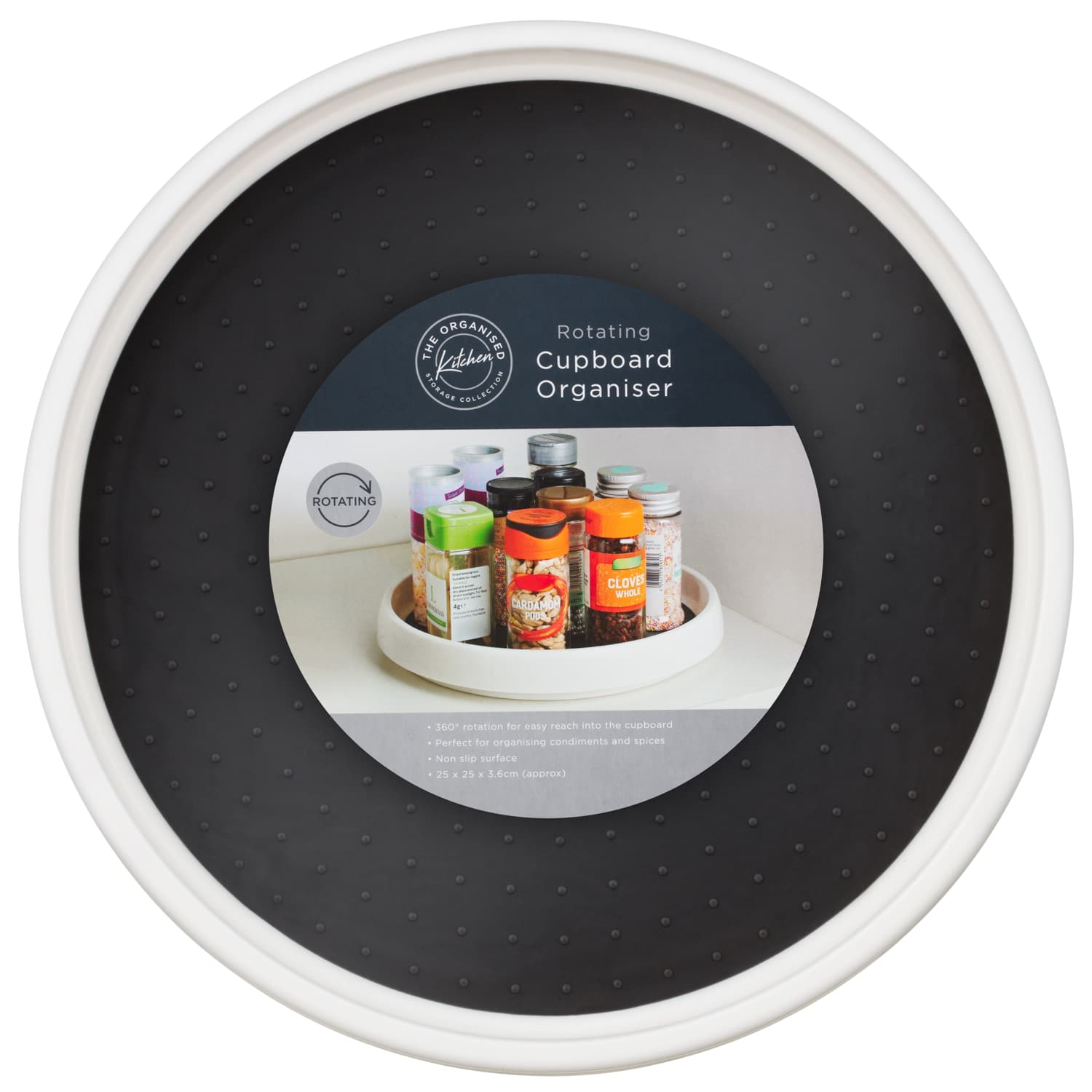 Rotating Cupboard Organiser Kitchen Accessories B&M Stores