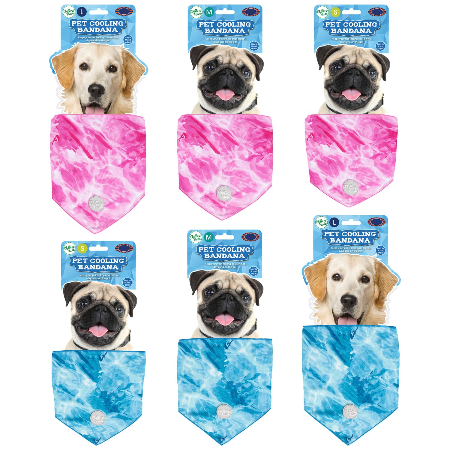 Dog Cooling Bandana Small Pink Dog Clothes B&M