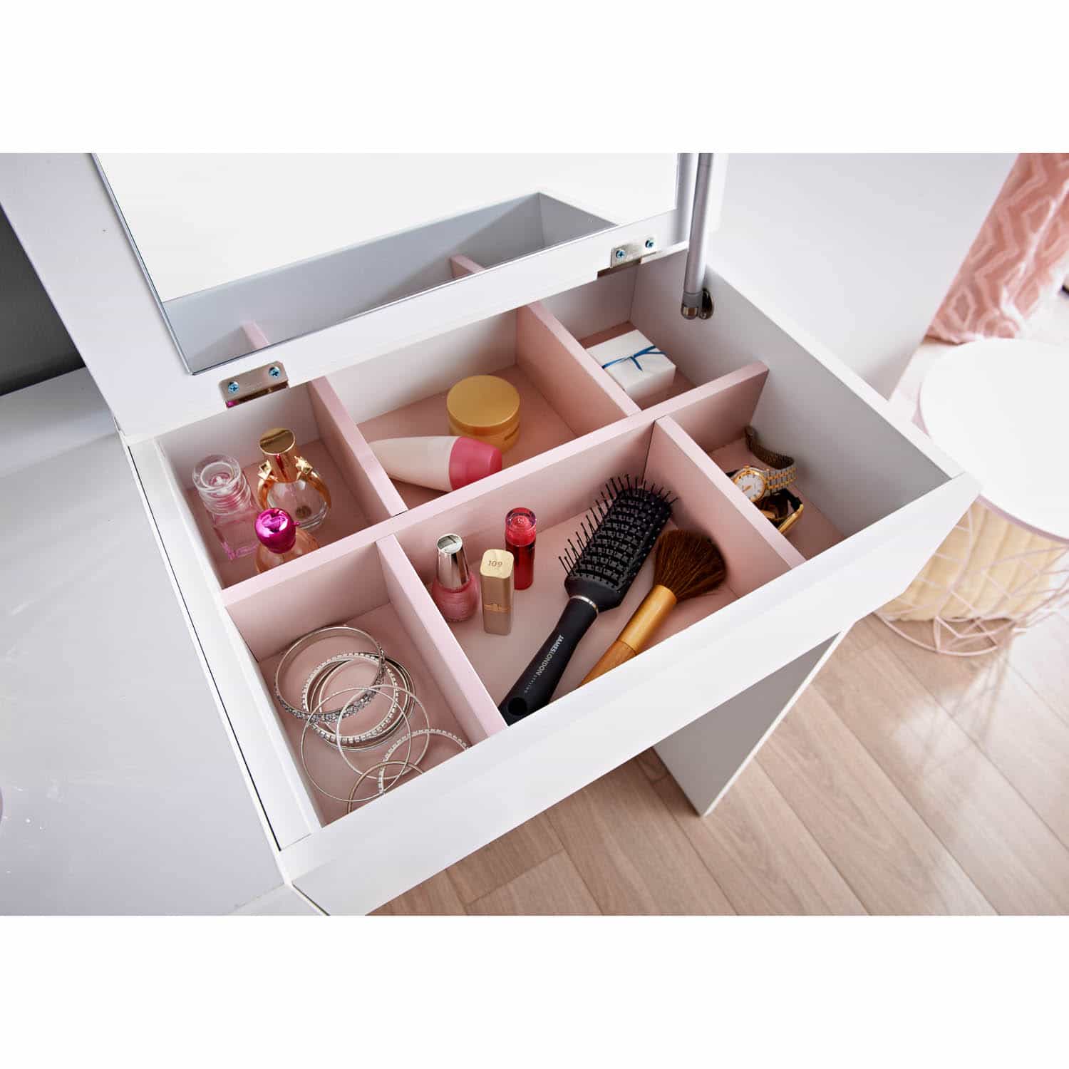 Norsk Dressing Table White Bedroom Furniture B&M