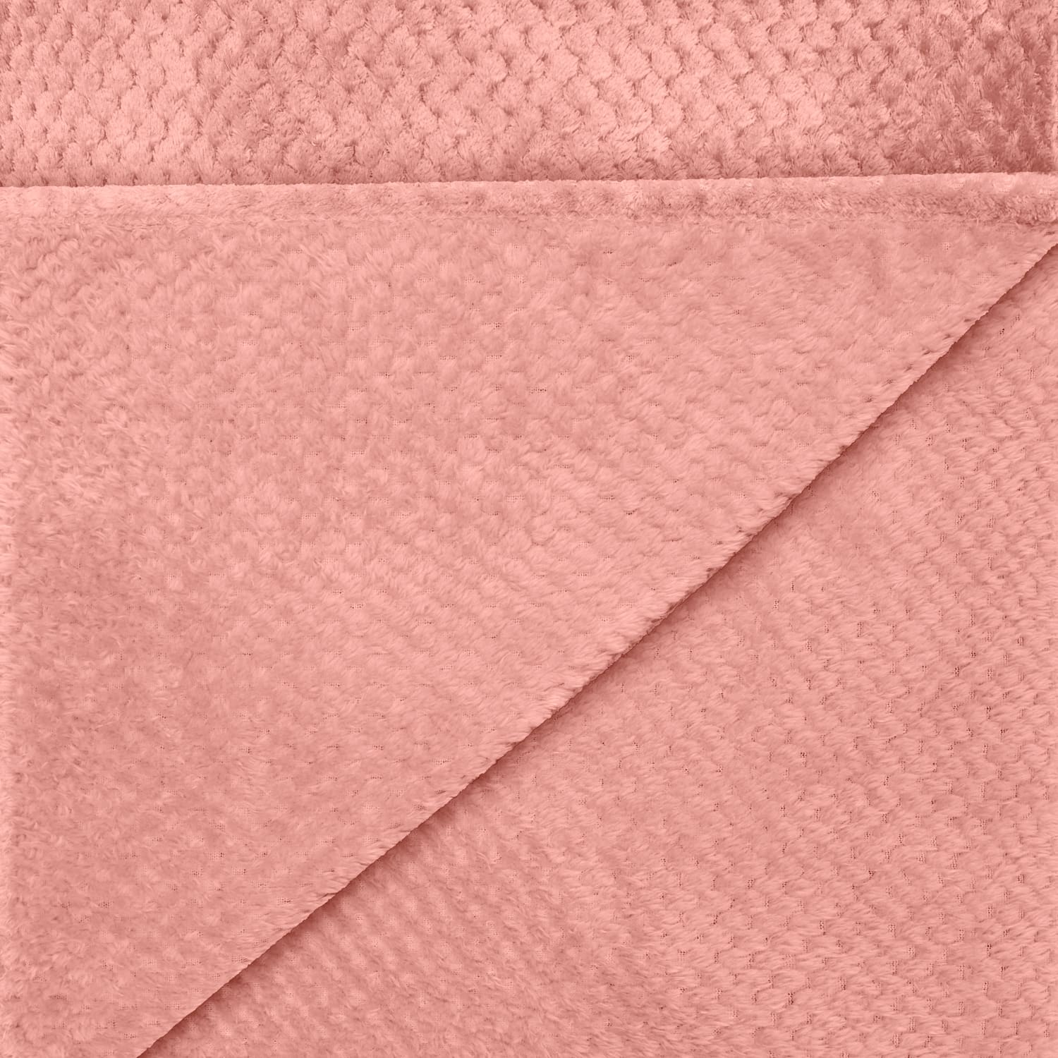 Waffle Faux Fur Throw Blush Soft Furnishings B&M Stores