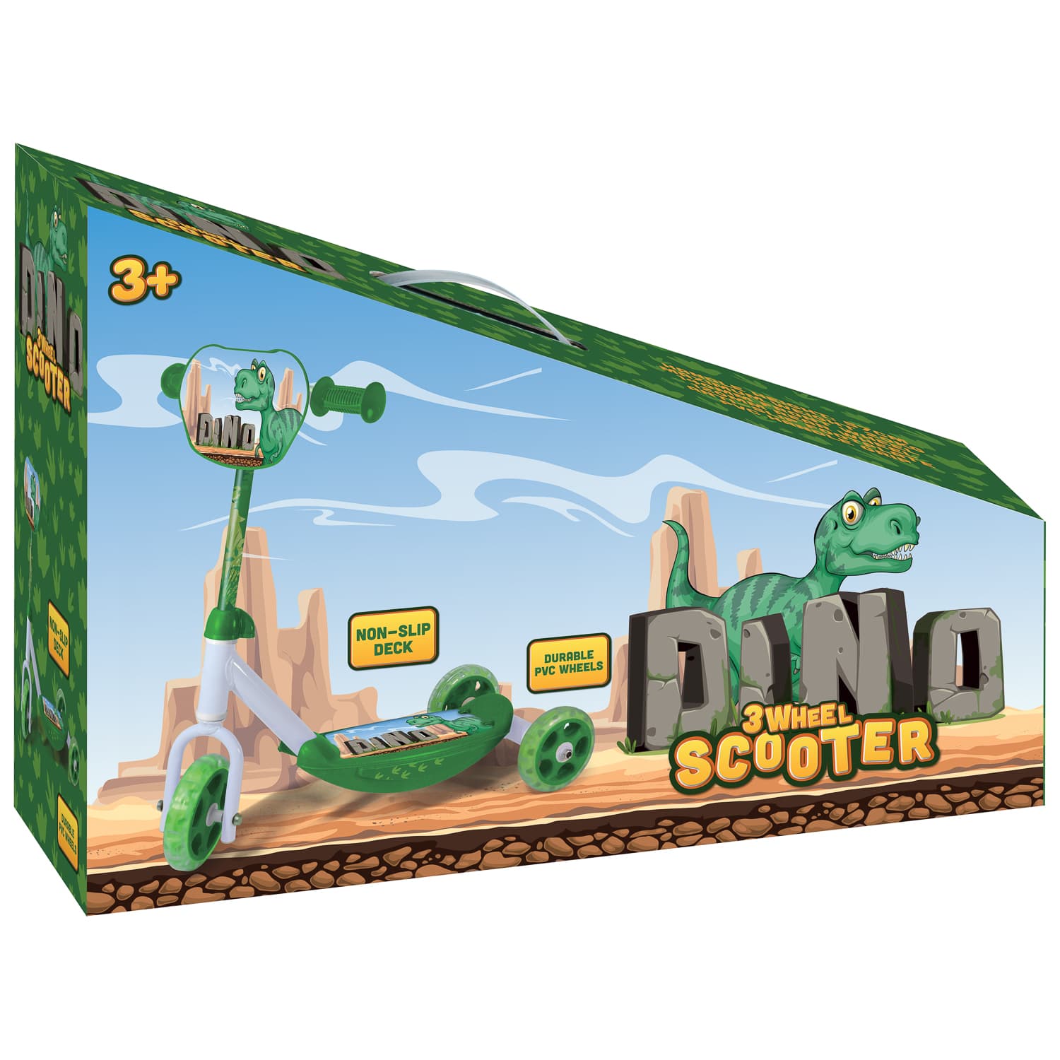 Dinosaur 3 Wheel Scooter Scooters and Ride on Toys B&M Stores