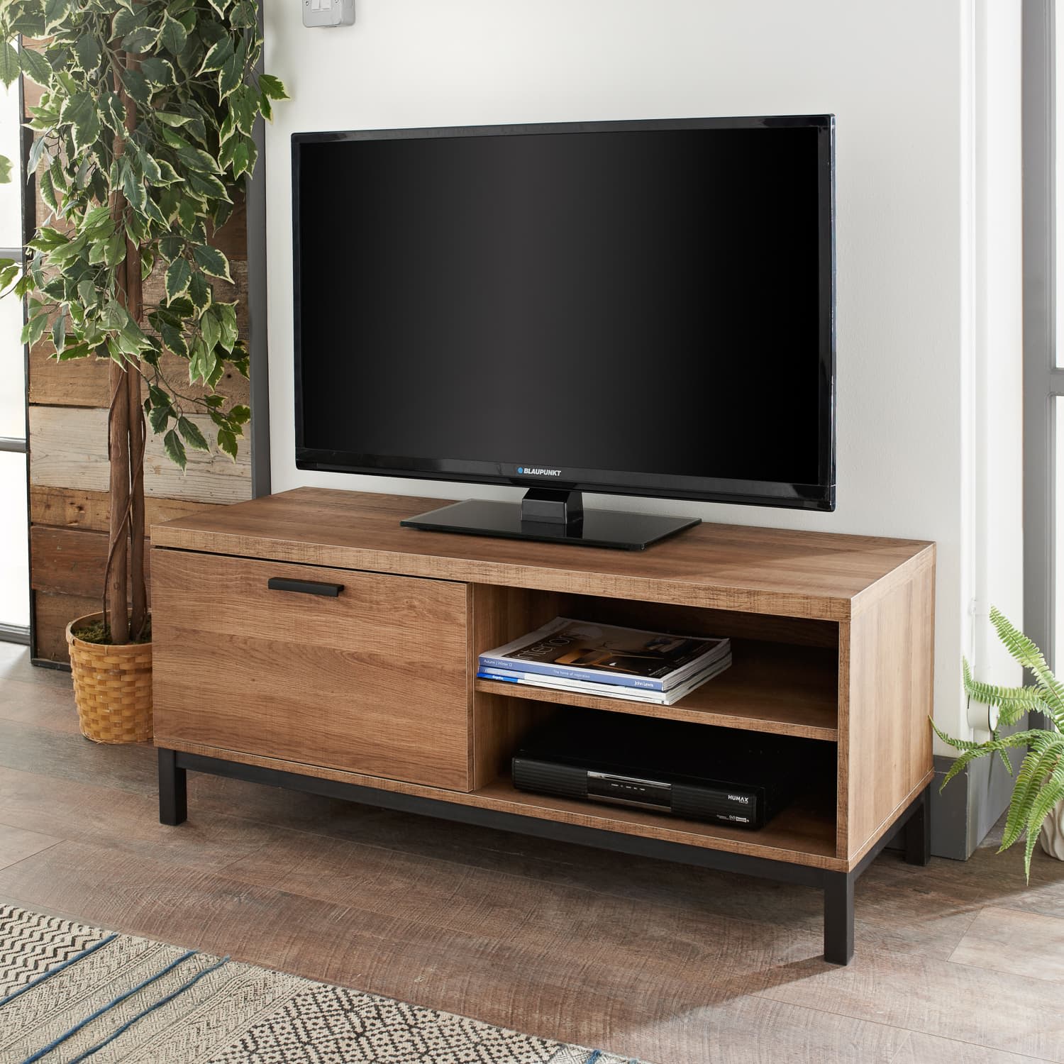 Tromso TV Unit Black Television Stands B&M