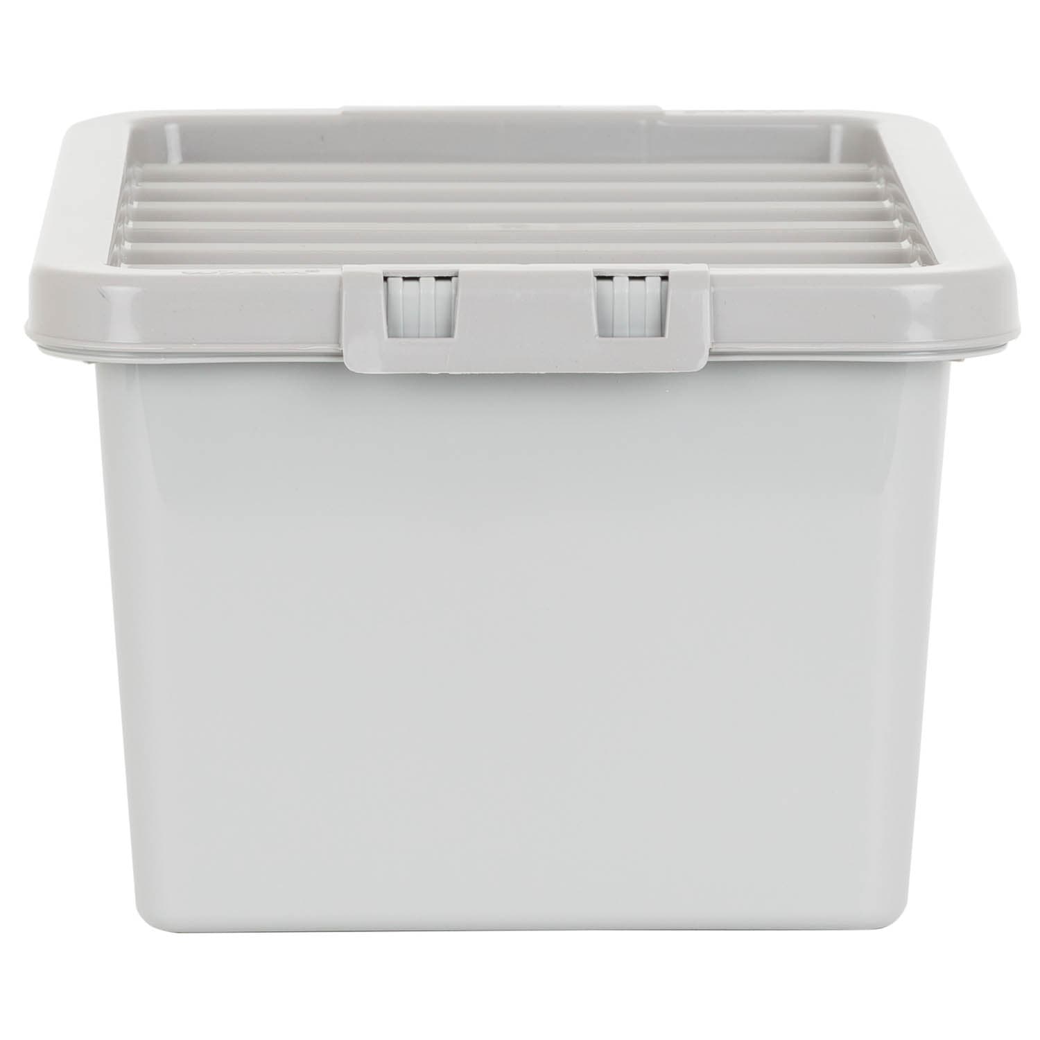 Storage Box with Lid 11L Graphite Storage Boxes B&M Stores