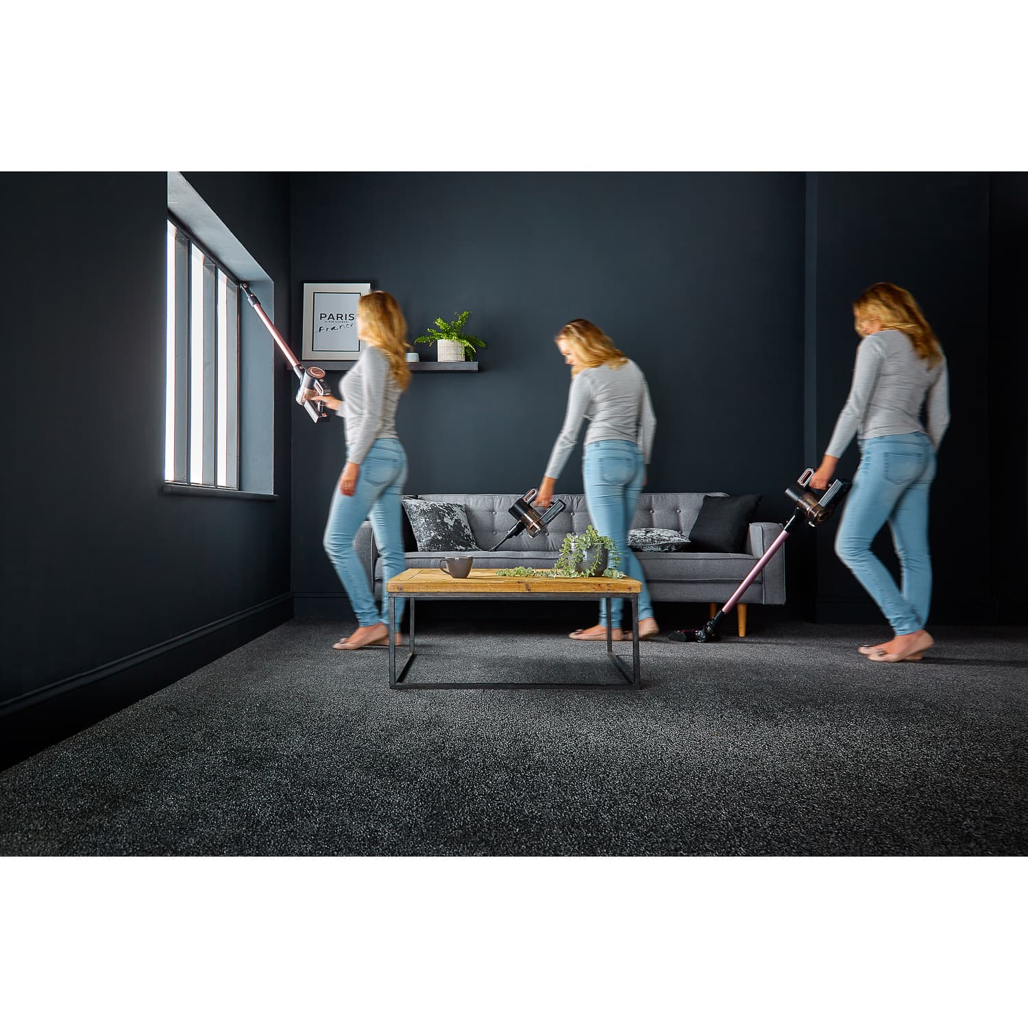 Goodmans 3 in 1 Cordless Vacuum Rose Gold Vacuum Cleaners B&M