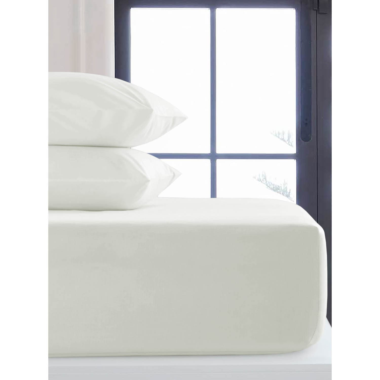 Silentnight Cream Double Fitted Sheet Bedding & Textiles B&M