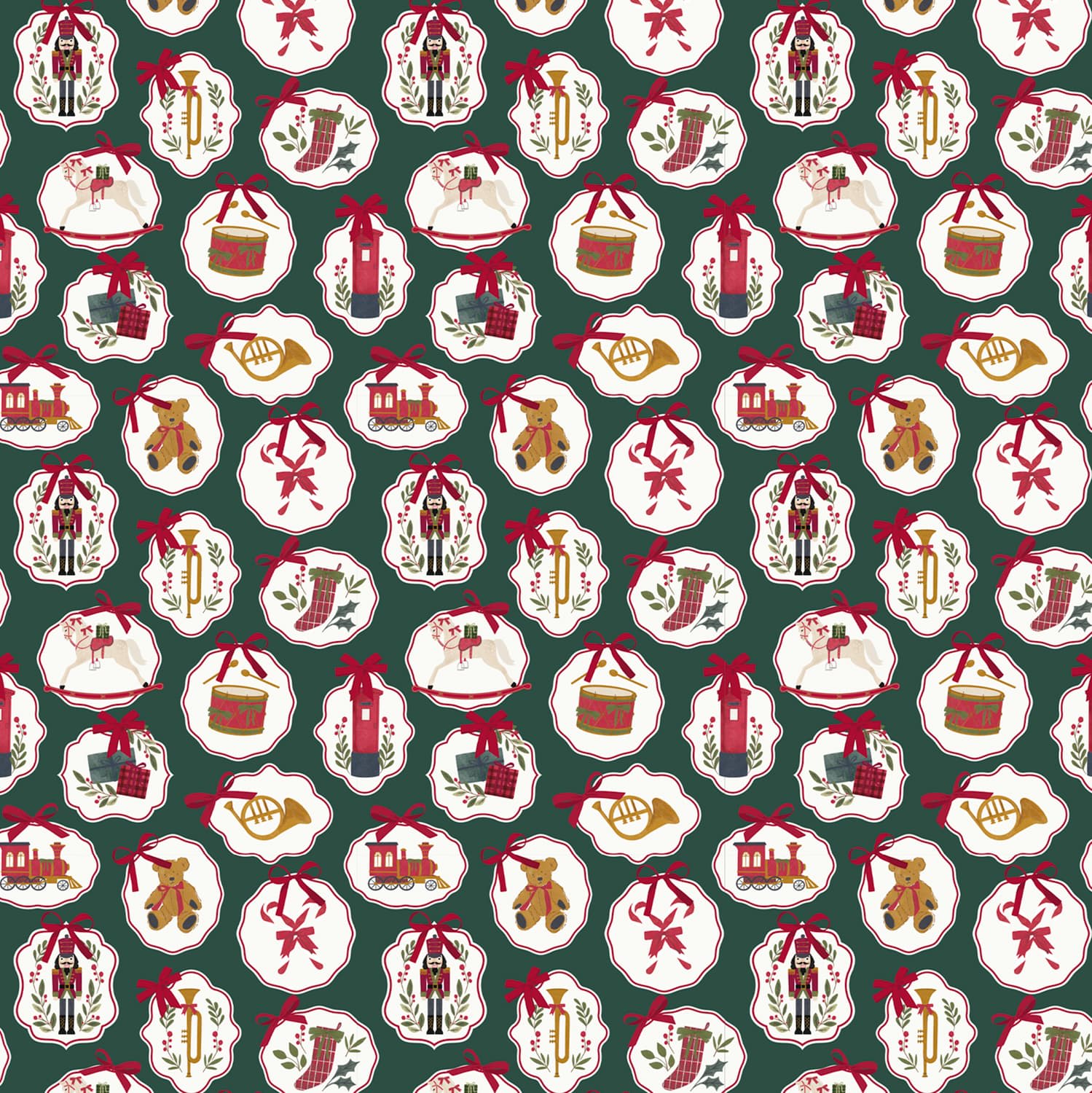 Traditional Wrapping Paper 8m - Nutcracker