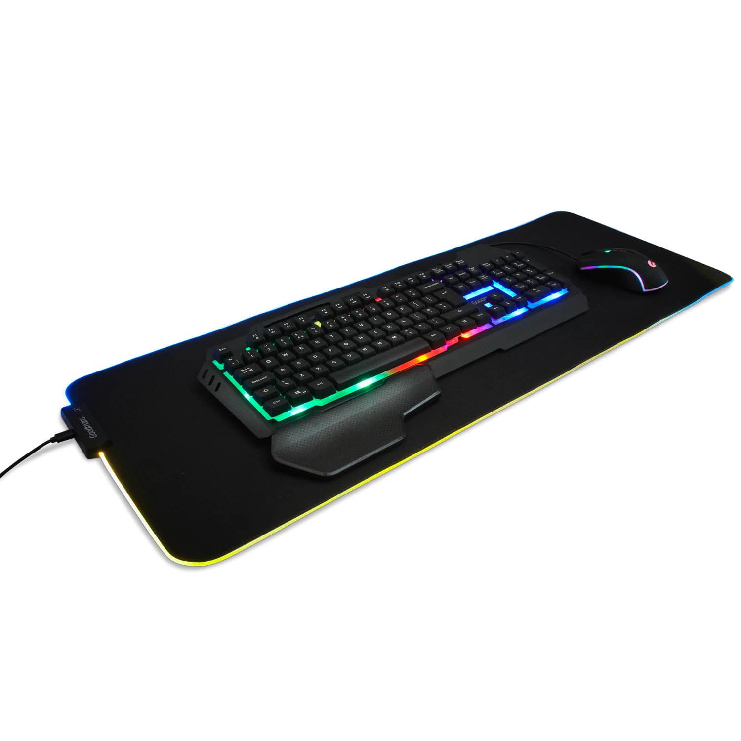 Goodmans XL LED Gaming Mouse Mat Gaming Accessories B&M Stores