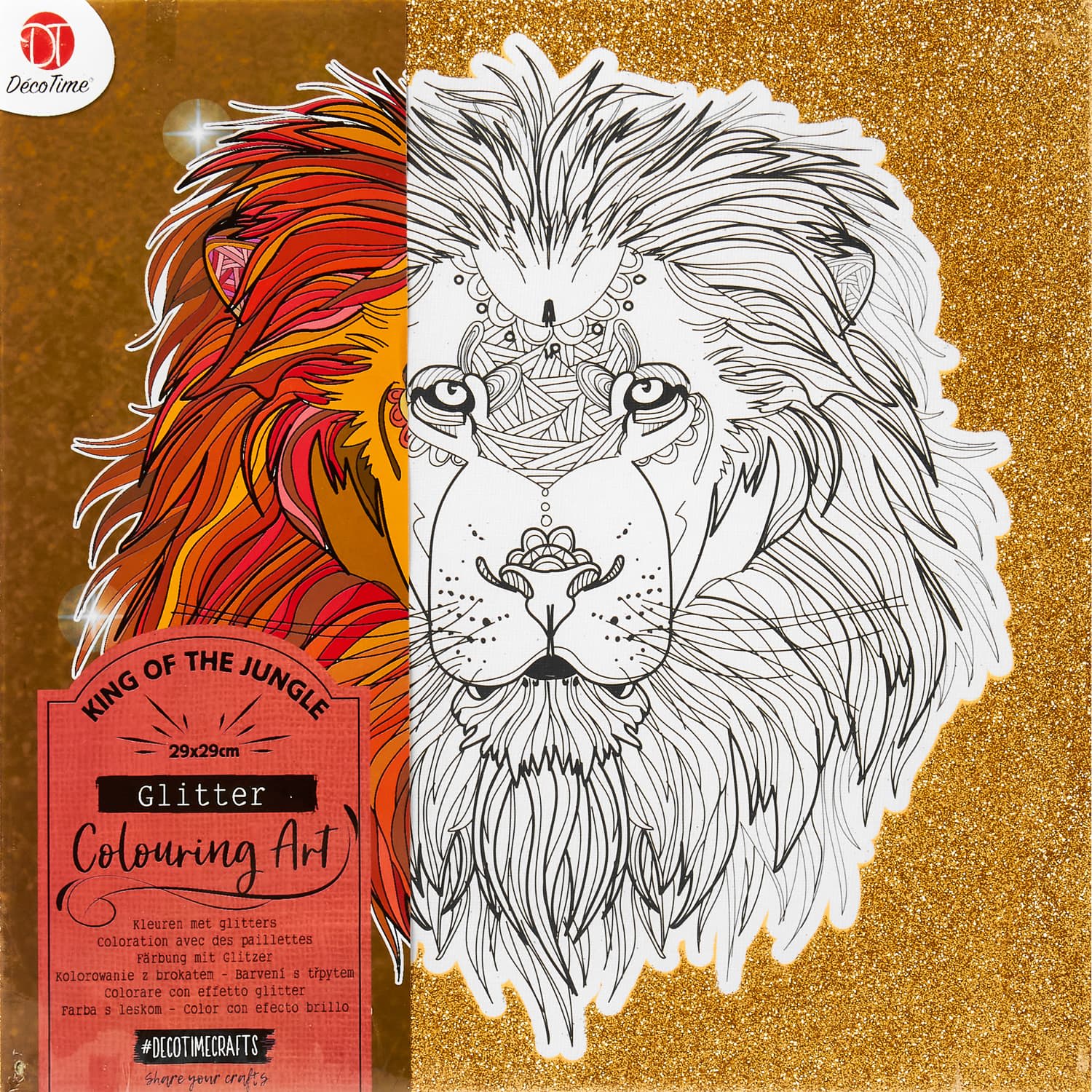 Offer BMStores Glitter Colouring Art King of the Jungle