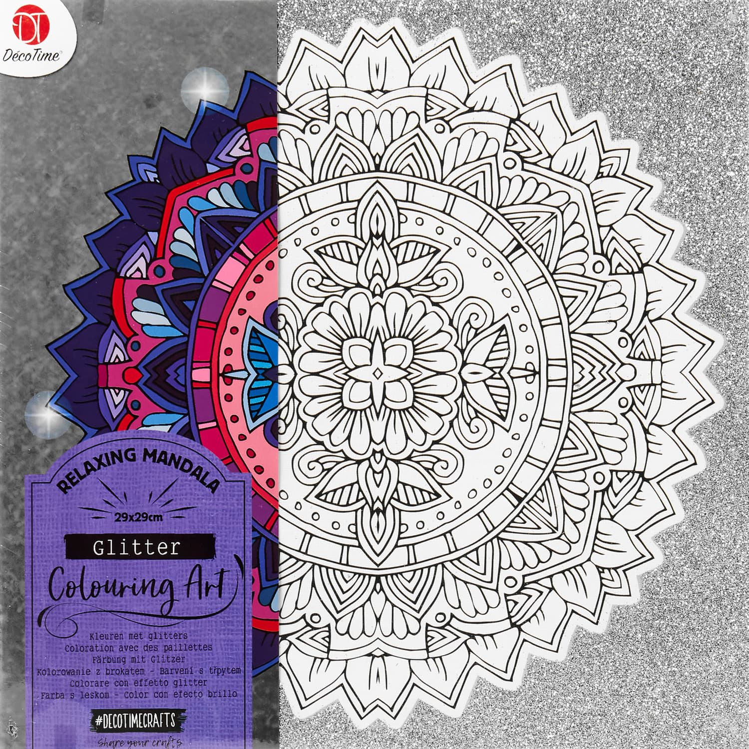 Offer BMStores Glitter Colouring Art Relaxing Mandala