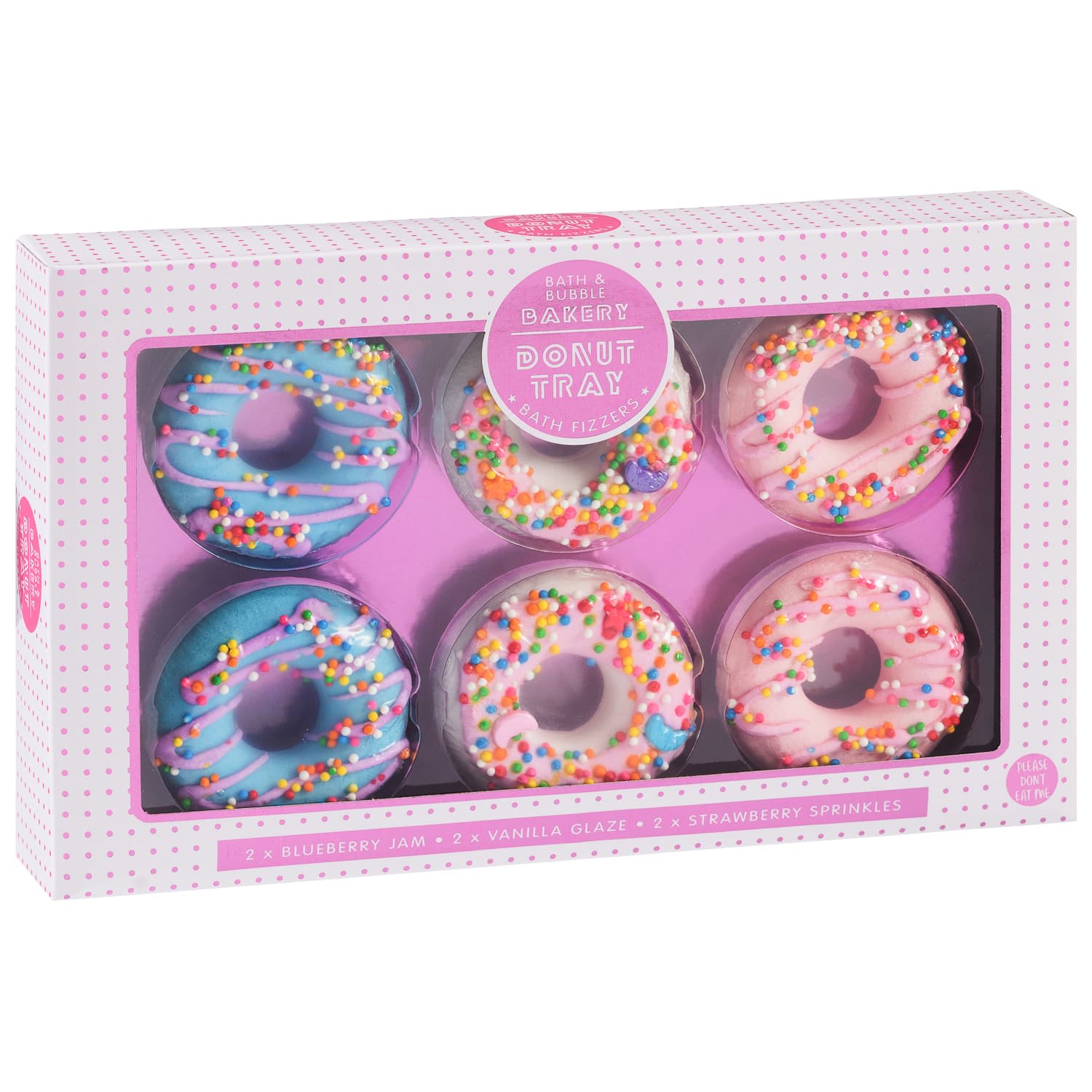 Offer BMStores Donut Tray Bath Fizzers 6pc Purple BMStores
