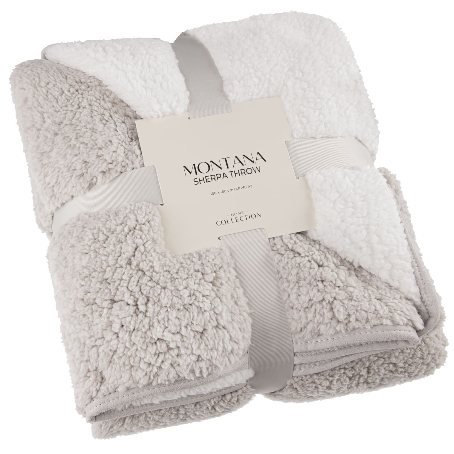 Montana Two Tone Sherpa Throw - Natural | Home Furnishings - Bu0026M