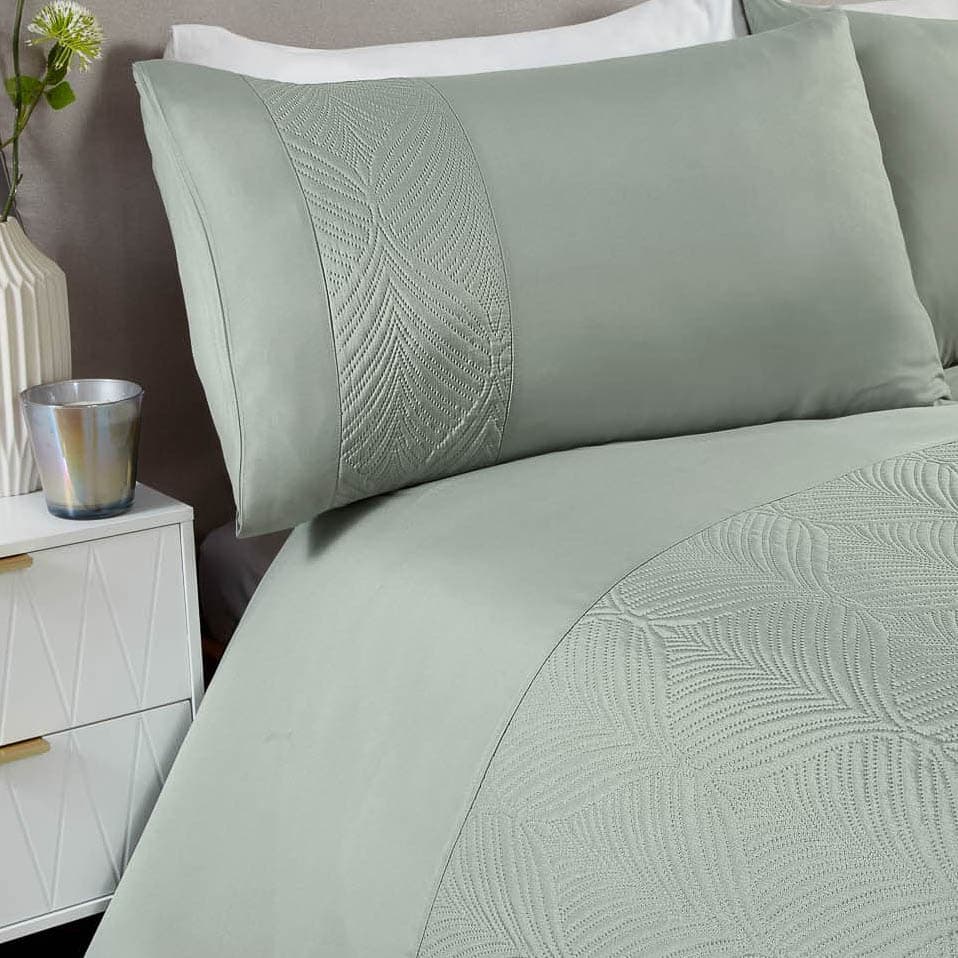 Pinsonic Single Duvet Set Sage Bedding Duvet Sets B&M
