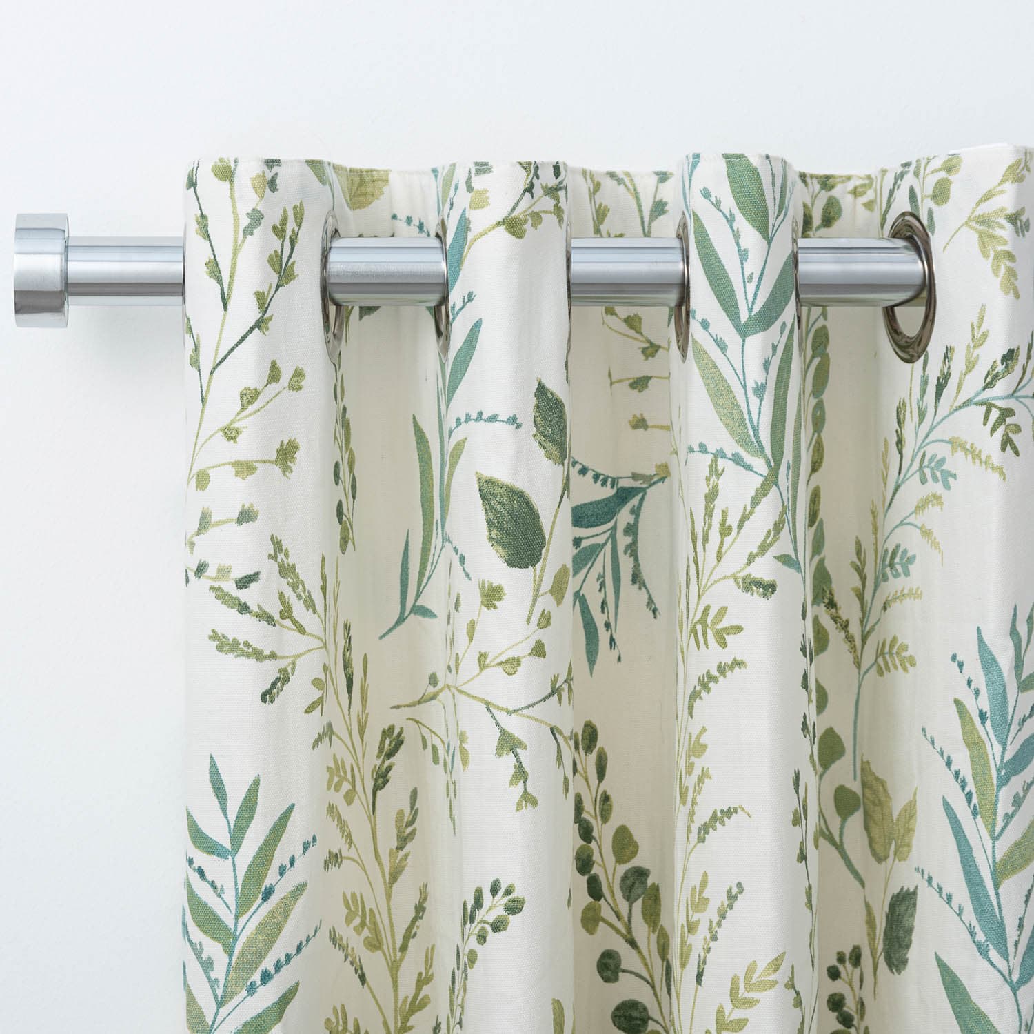 Shiny Nickle Stud End Curtain Pole 70 x 120cm Curtain Poles B&M Stores