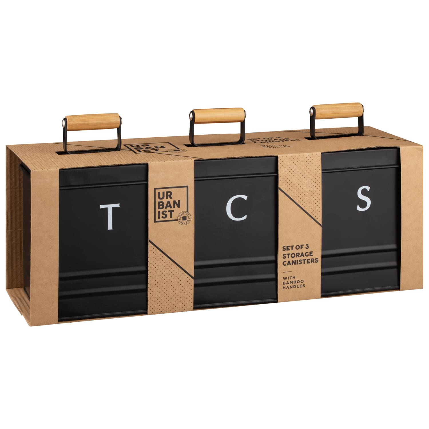 Kitchen Storage Canisters 3pk Kitchen Storage B&M Stores