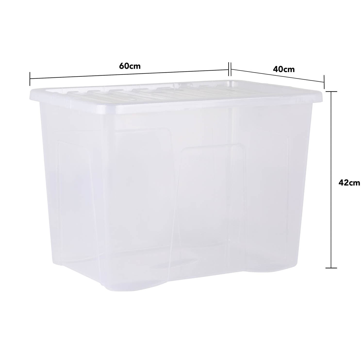 Large Storage Box with Lid 80L Storage Boxes B&M