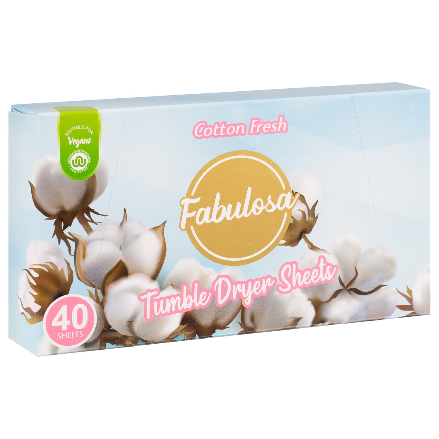 Fabulosa Tumble Dryer Sheets 40pk Cotton Fresh Laundry B&M