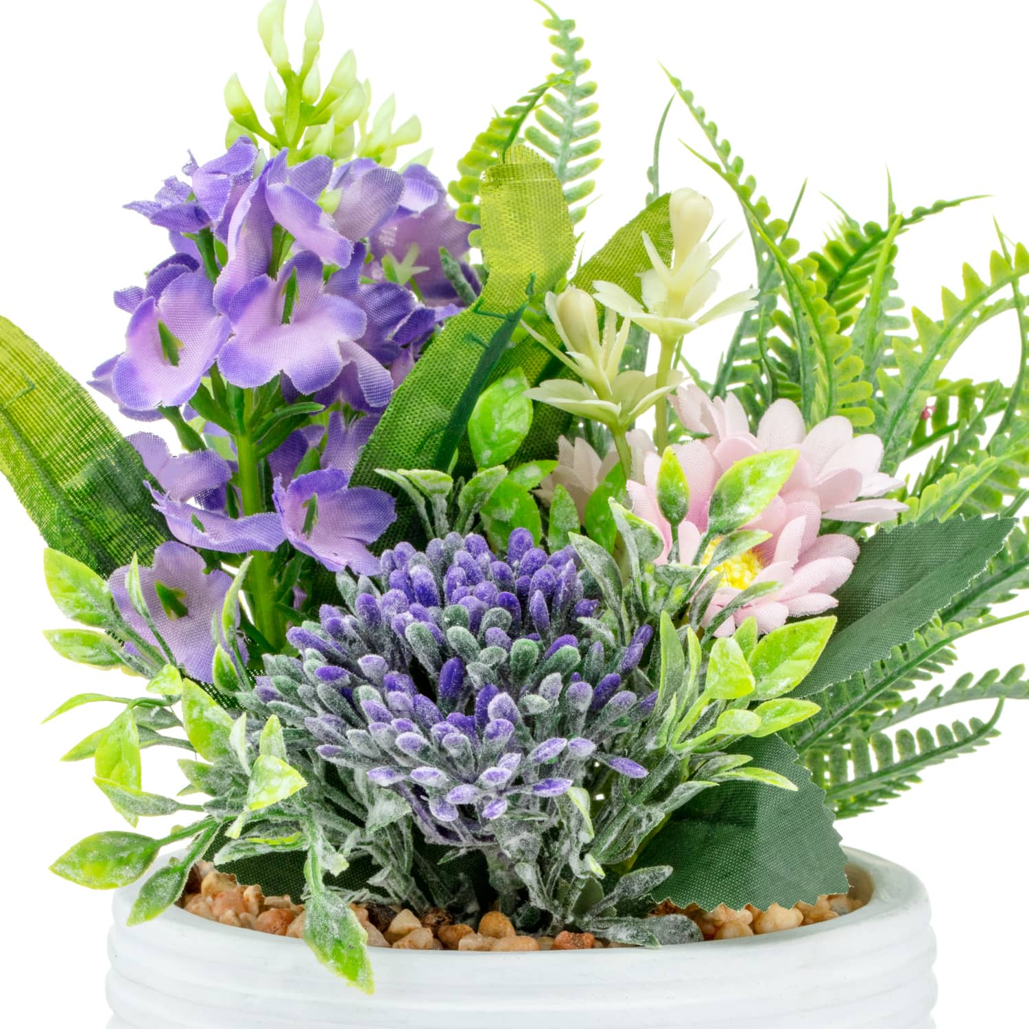 Mixed Flowers In Pot Purple Vases & Artificial Flowers B&M