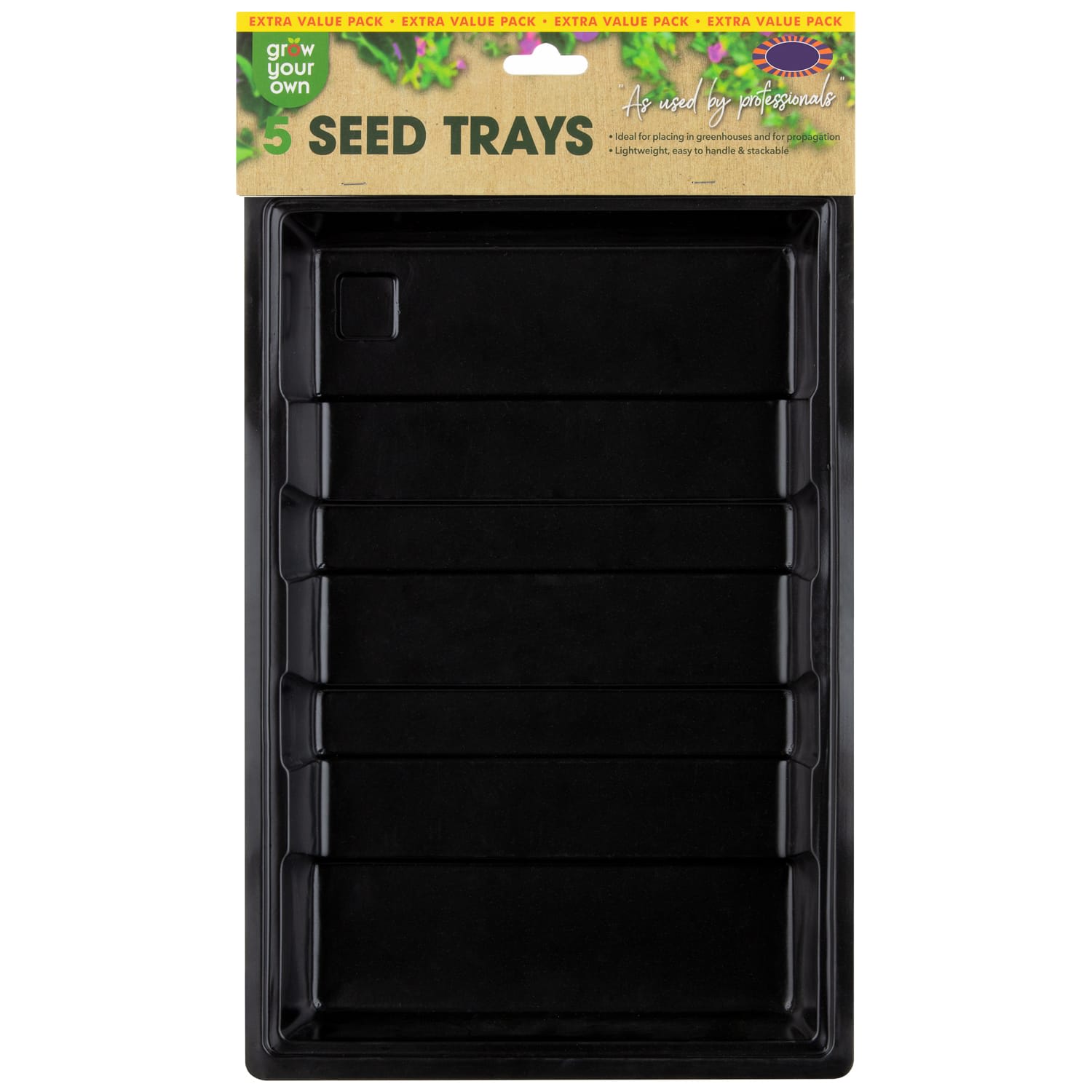 Seed Trays 5pk Large Plant Propagation B&M Stores