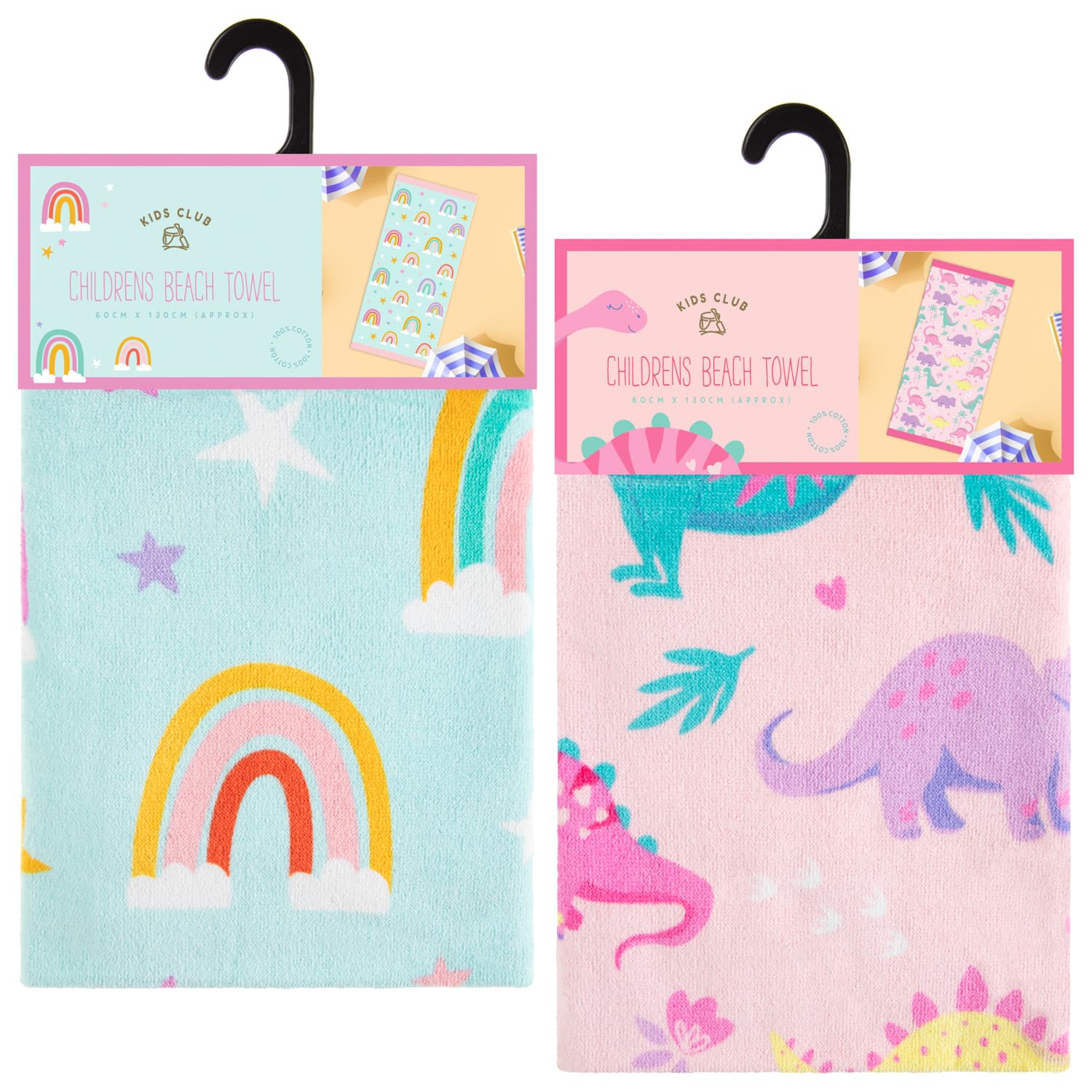 Children's Beach Towel Rainbow Kids Towels B&M Stores