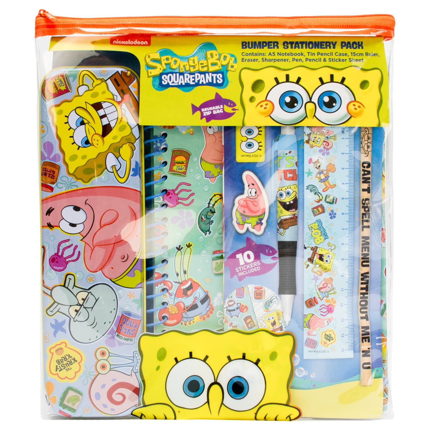 Spongebob Bumper Stationery Pack Stationery B&M Stores