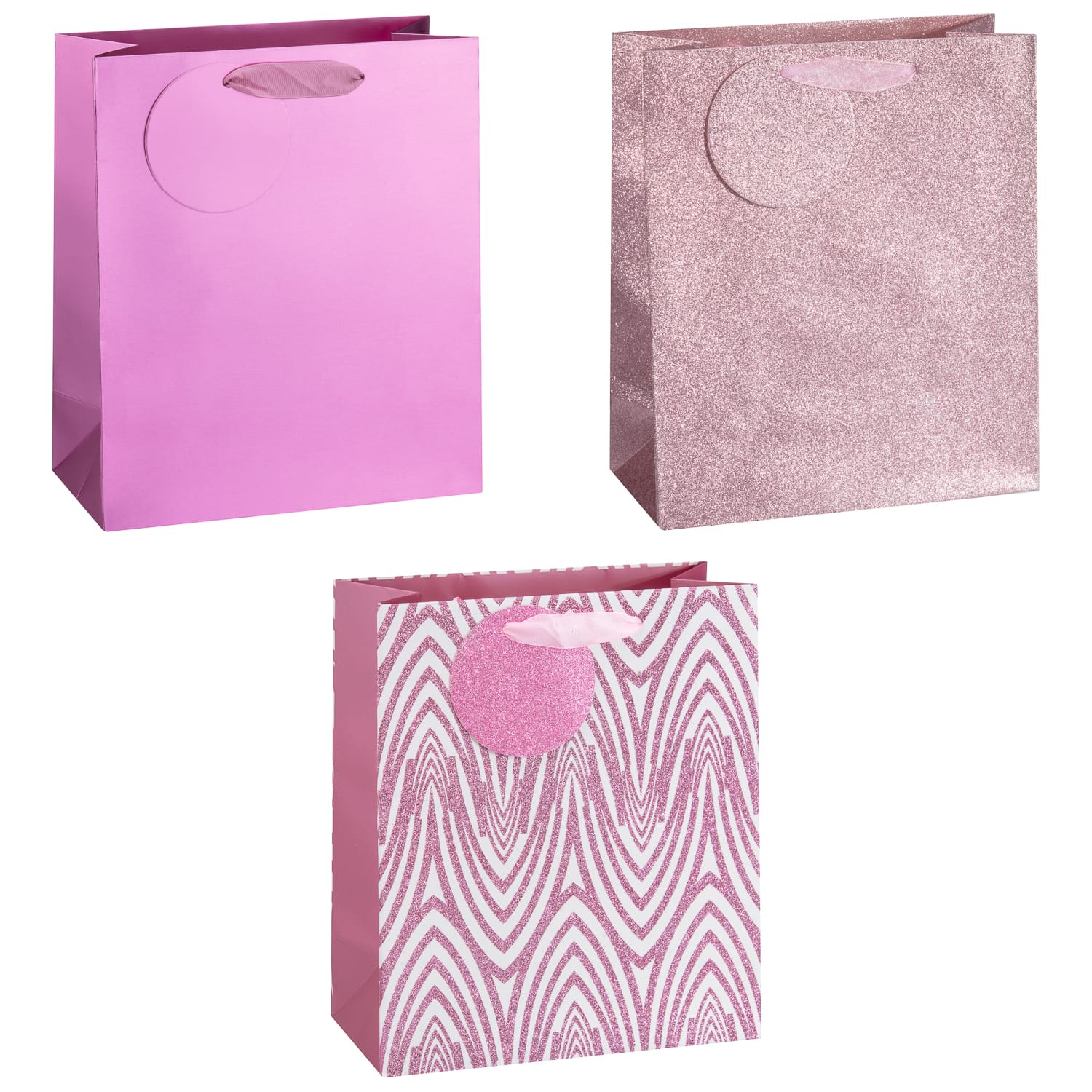Luxury Gift Bag 3pk Pink Gift Bags B&M Stores