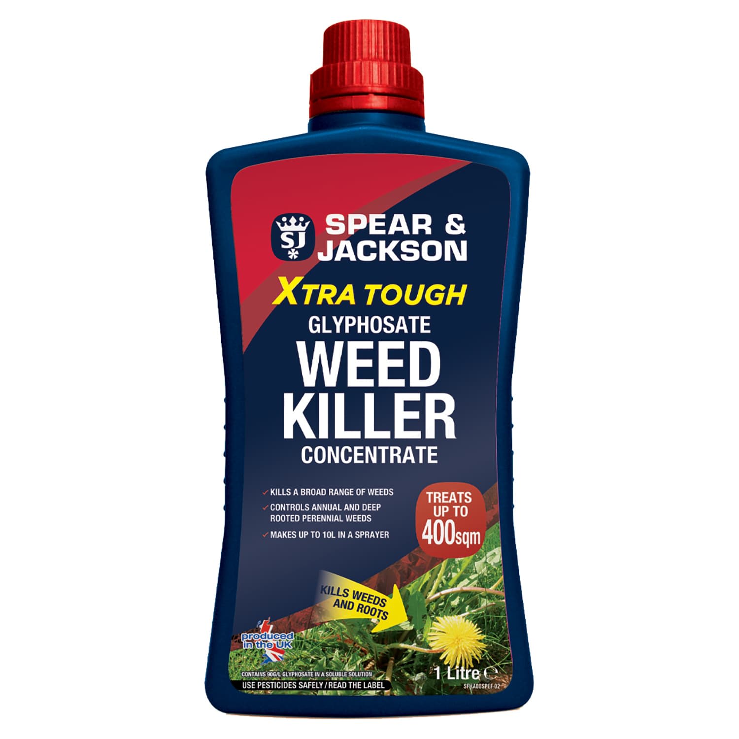 Spear & Jackson Xtra Tough Glyphosate Weed Killer 1L Garden Chemicals