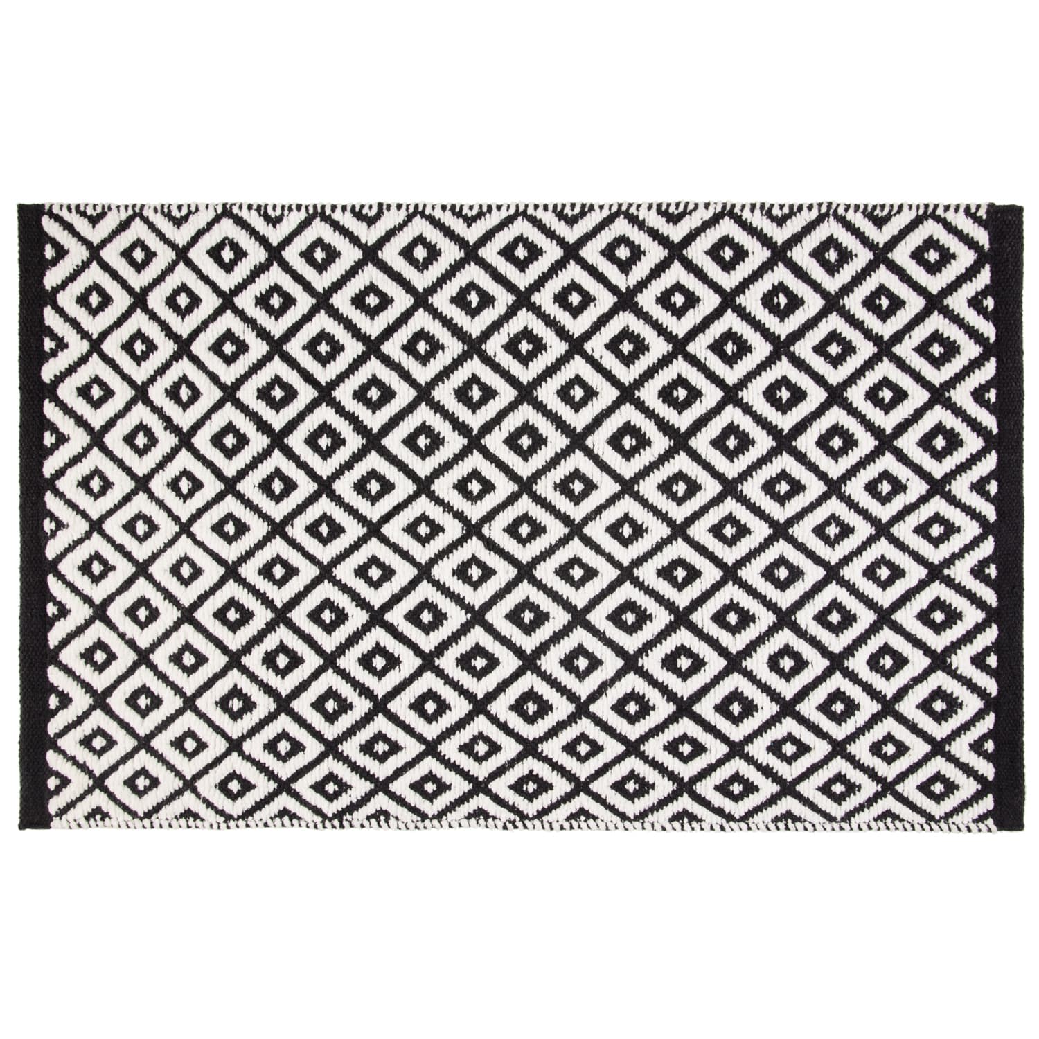 Diamond Woven Bath Mat Black Bath Mat B&M Stores