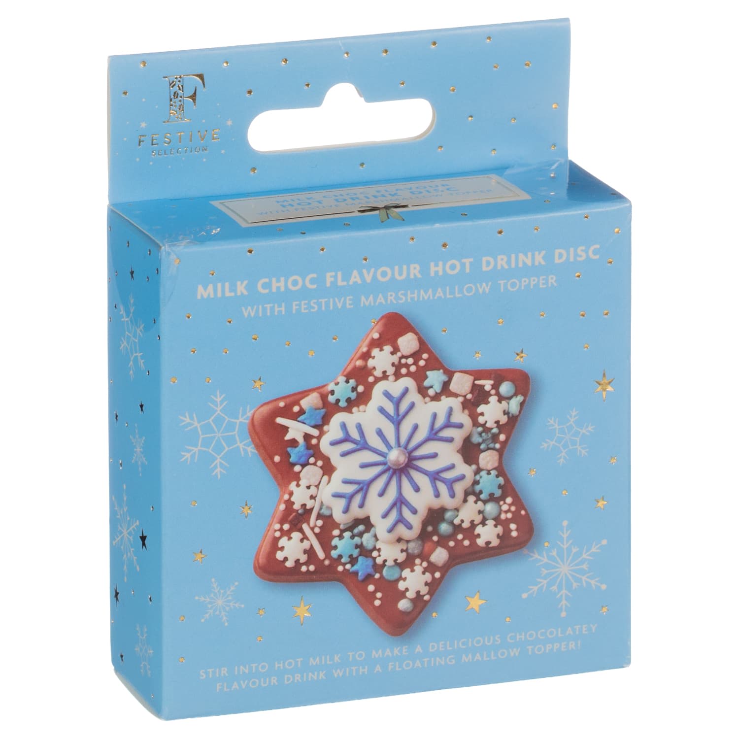 Festive Selection Hot Chocolate Disc with Mallow Topper - Snowflake