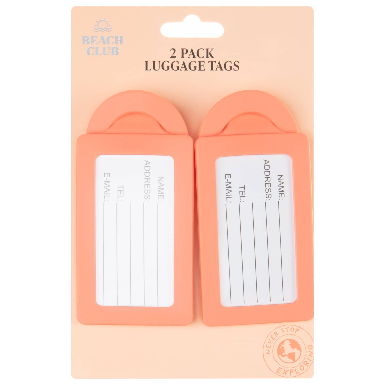 Bm Luggage Tags 2pk - Orange