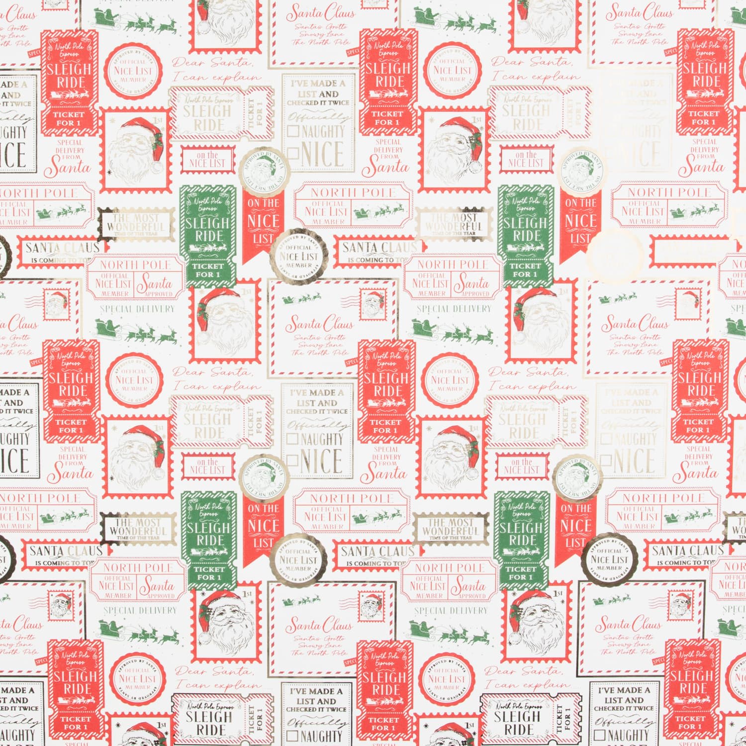 All Wrapped Up Foil Wrapping Paper 3m - Letters